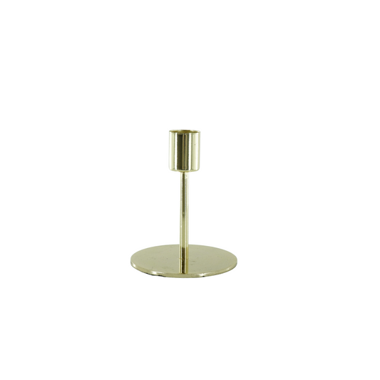 Candleholder - Basic - Metal - Gold - 8x8x10cm