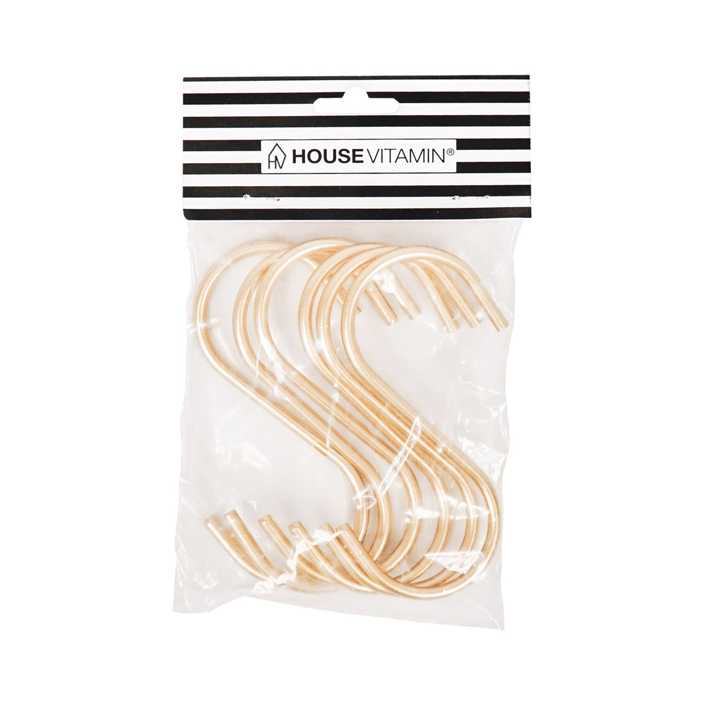 S-Hooks - Metal - Gold - Set van 6 - 11x6x1cm