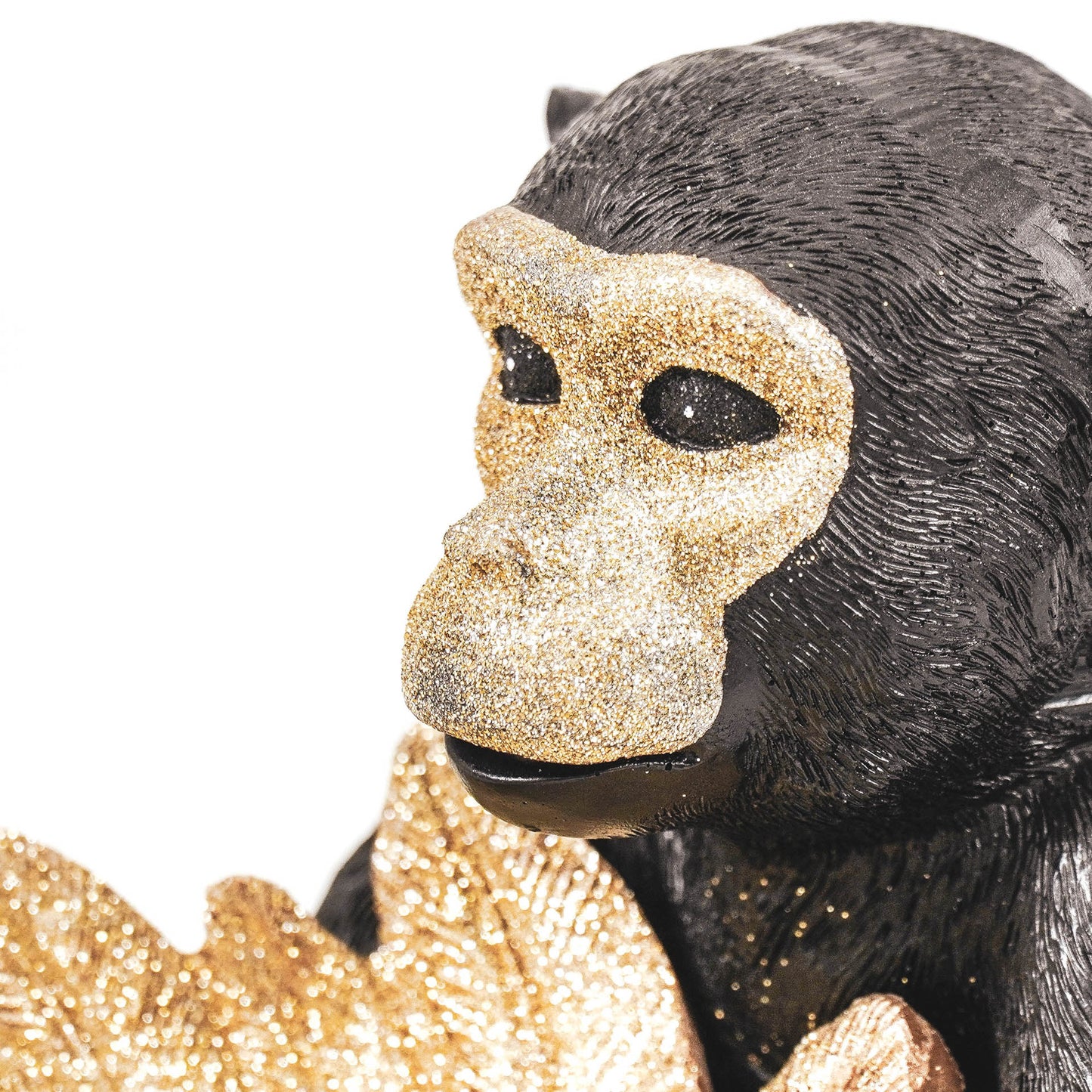 HV Monkey statue/ basket- Black-20x22x14cm