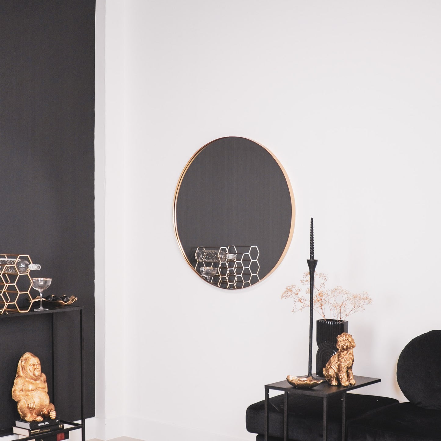 HV Round Metal Mirror - Ø80cm - Gold