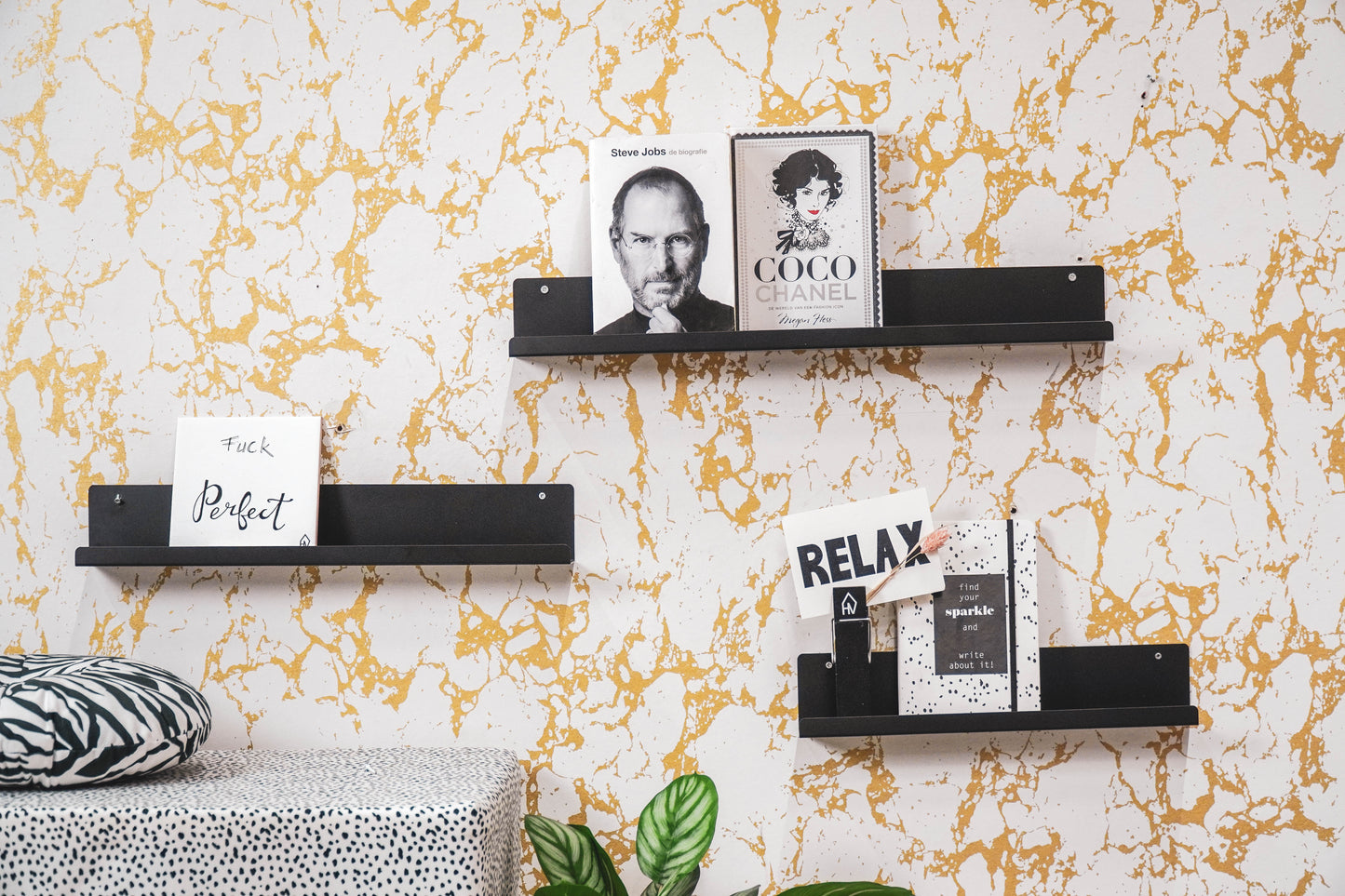 HV Metal Wall Shelf Set of 3 - 40/50/60cm