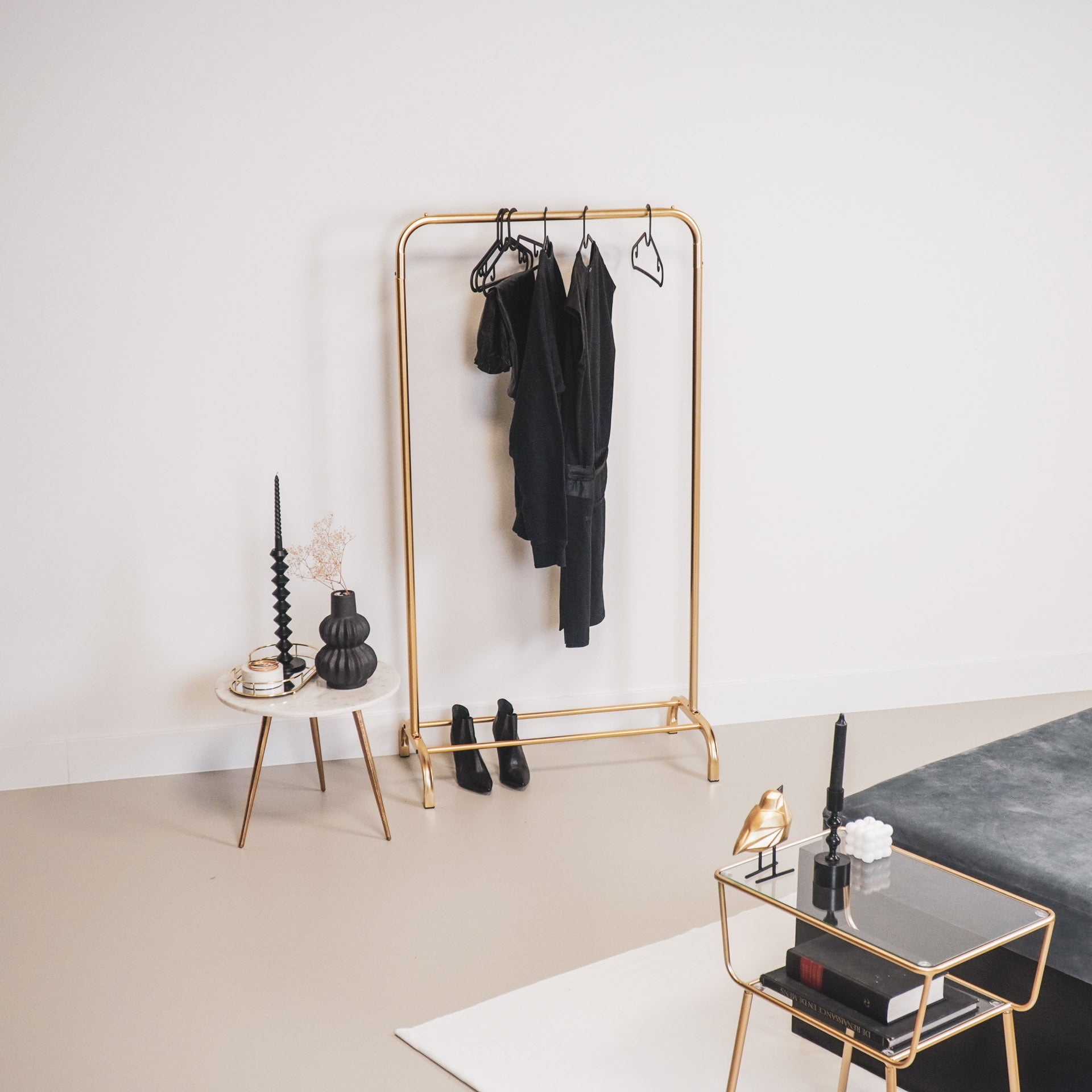 Clothrack - Metal - Gold - 80x40x150cm