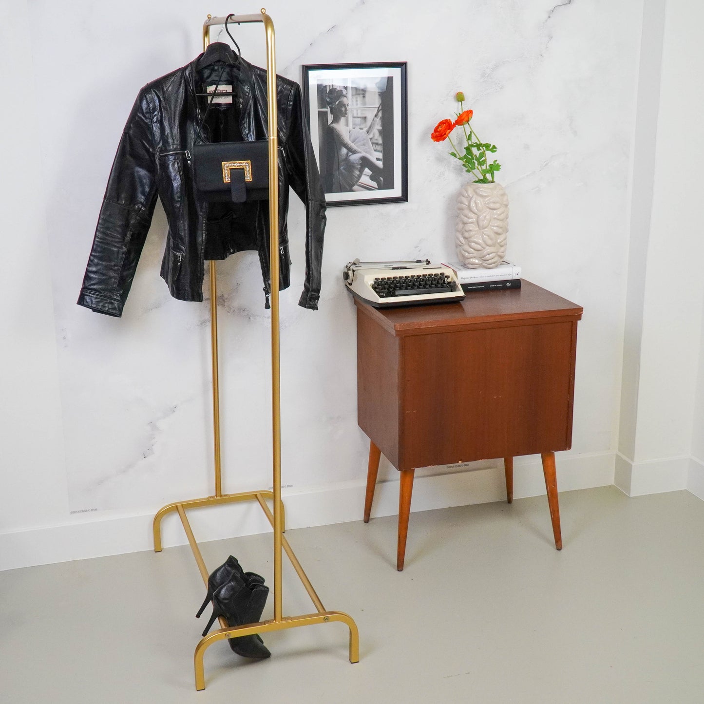 Clothrack - Metal - Gold - 80x40x150cm