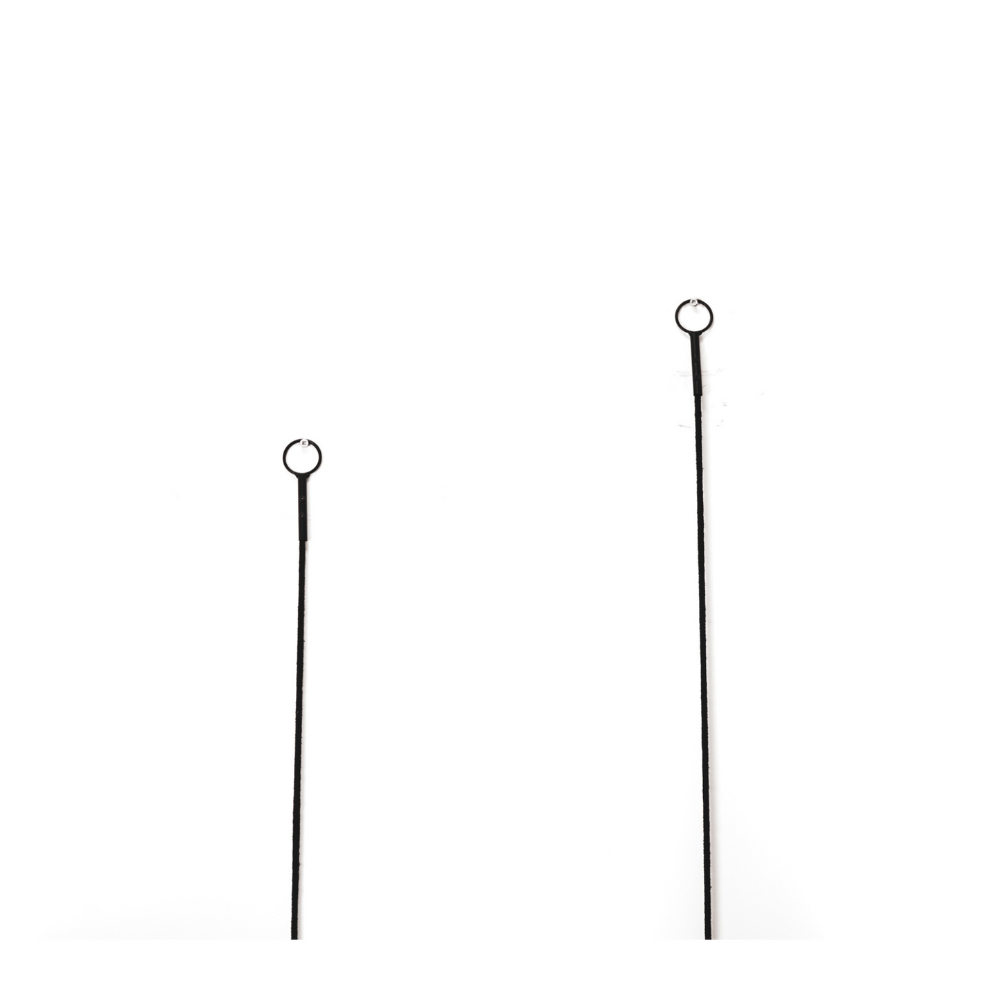 Mirror - Round Wall Mirrors - Metal - Black - 22x60|9x50cm
