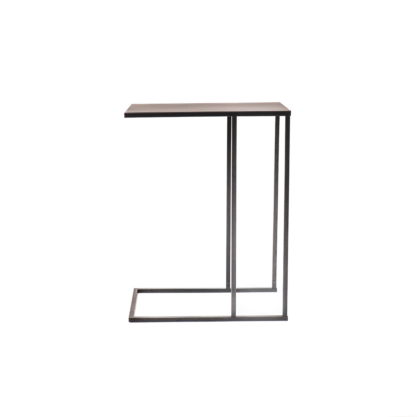 HV Metal Sofa Side Table Black 45x30x60cm