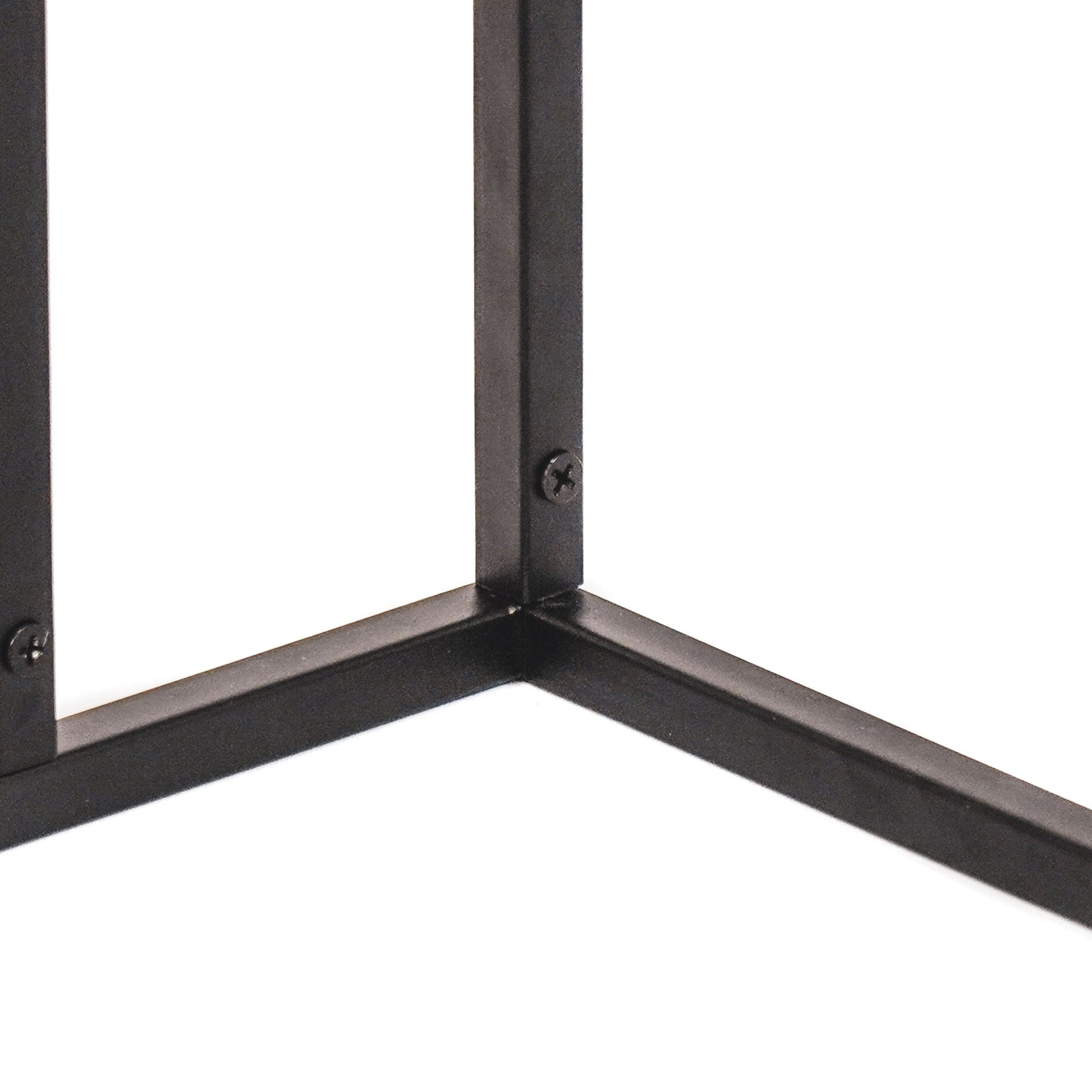 HV Sofa Sidetable Black Metal/Glass - 40x35x51cm