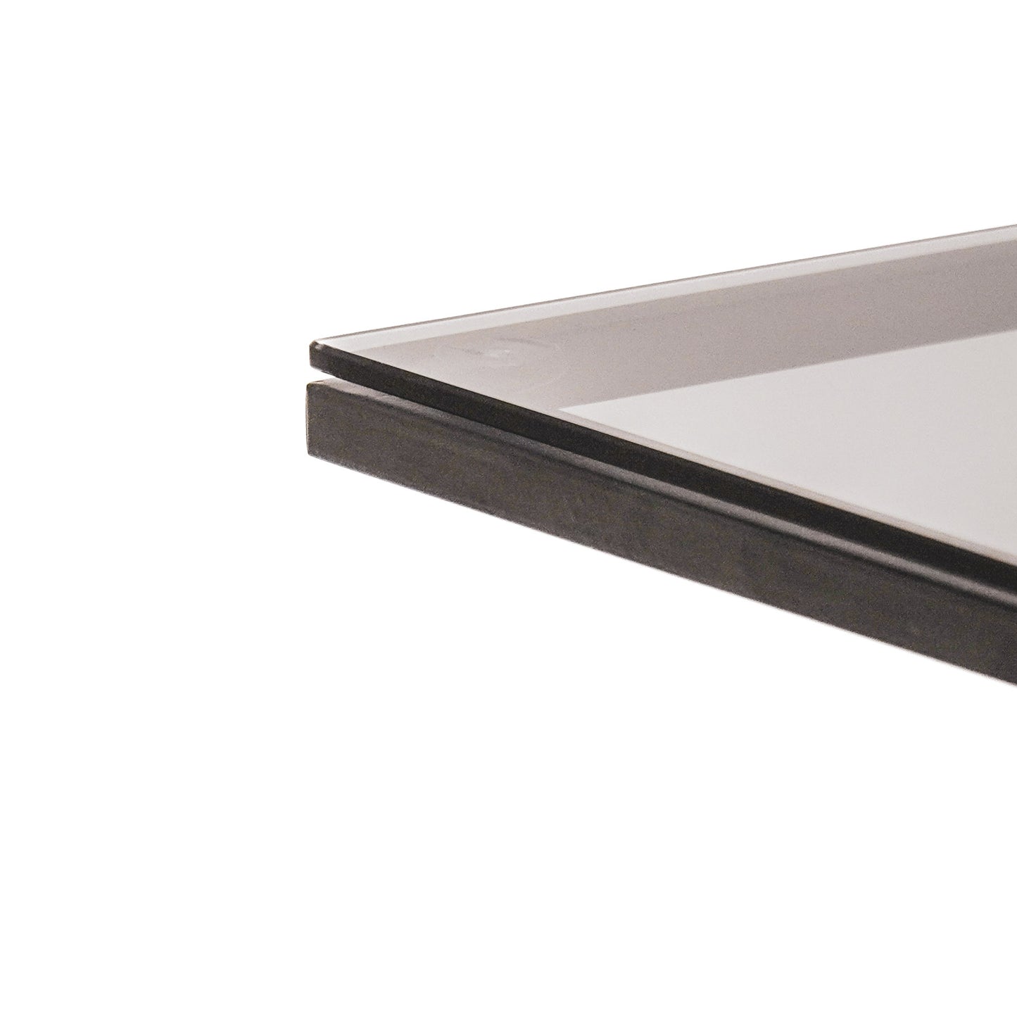 HV Sofa Sidetable Black Metal/Glass - 40x35x51cm