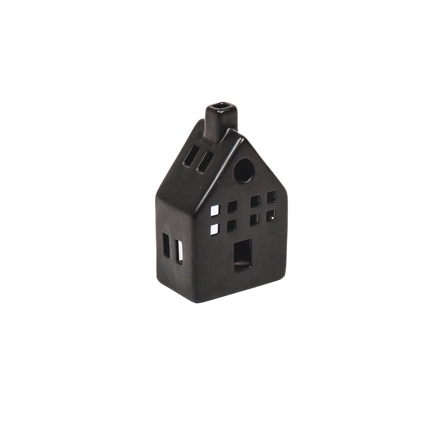 Housevitamin House Tealight Holder - Black - 9x6x14,5cm