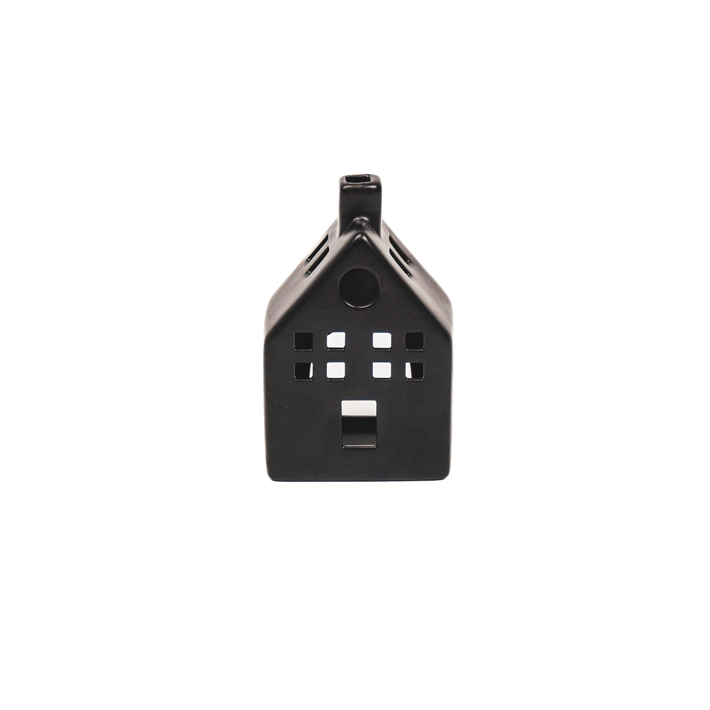 Housevitamin House Tealight Holder - Black - 9x6x14,5cm