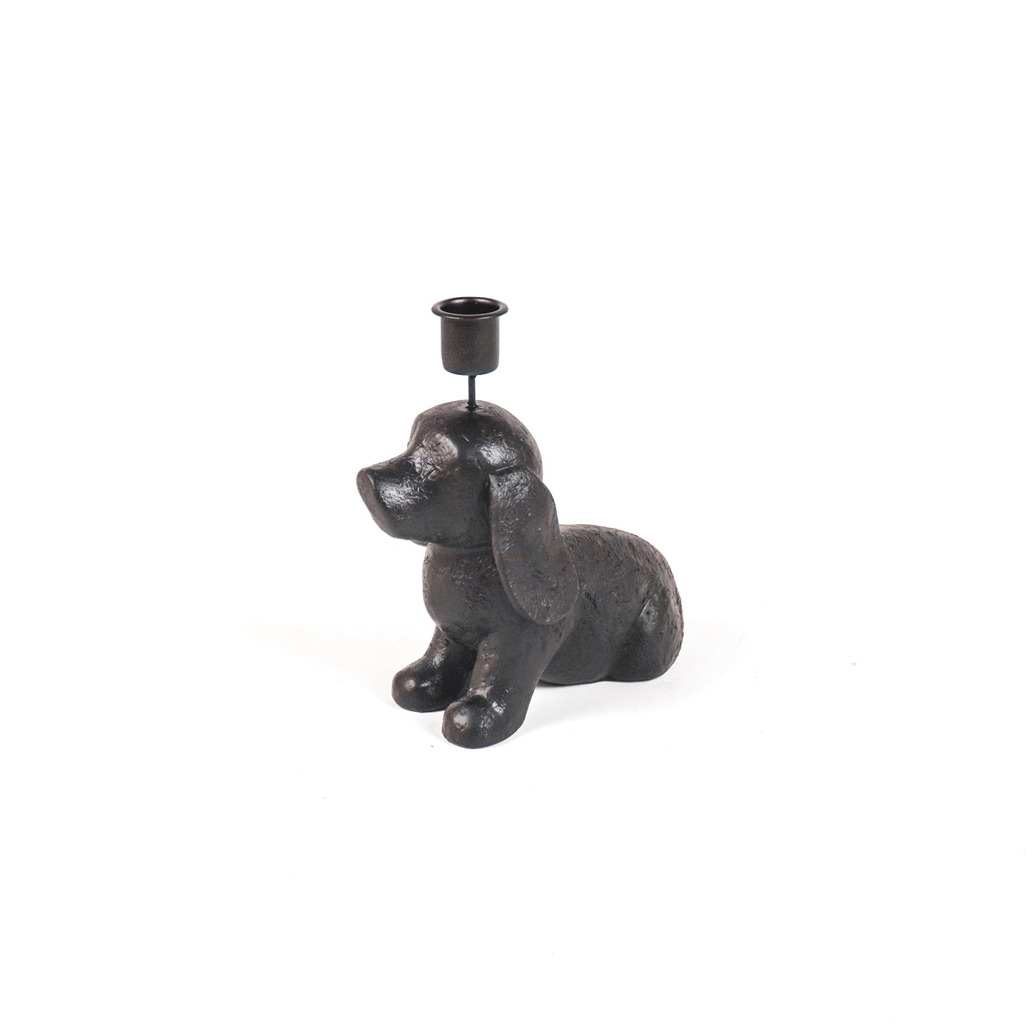 HV Candleholder - Dog Black- 18x10x19.5 cm