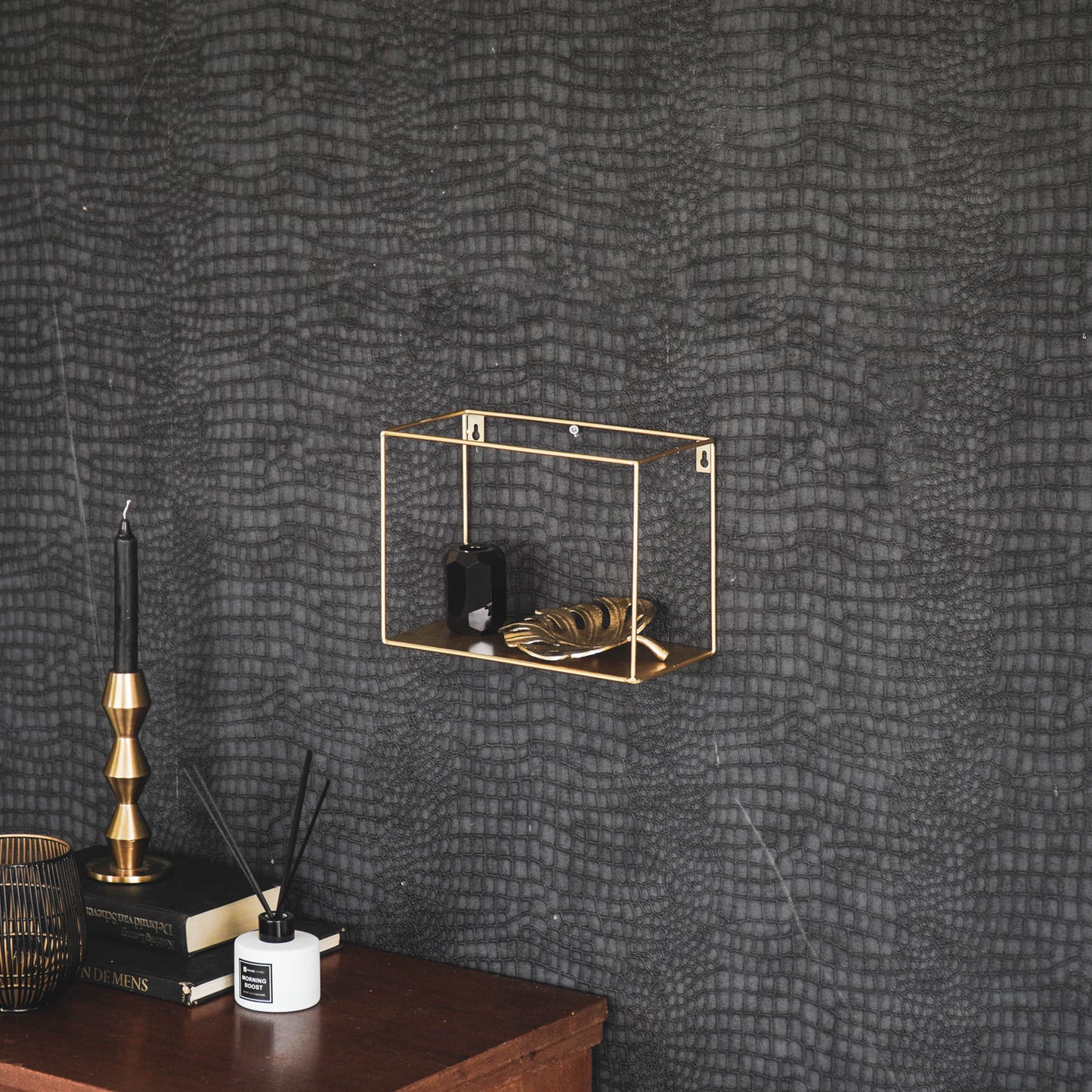 HV Wallshelf - Gold - 25x12x18cm