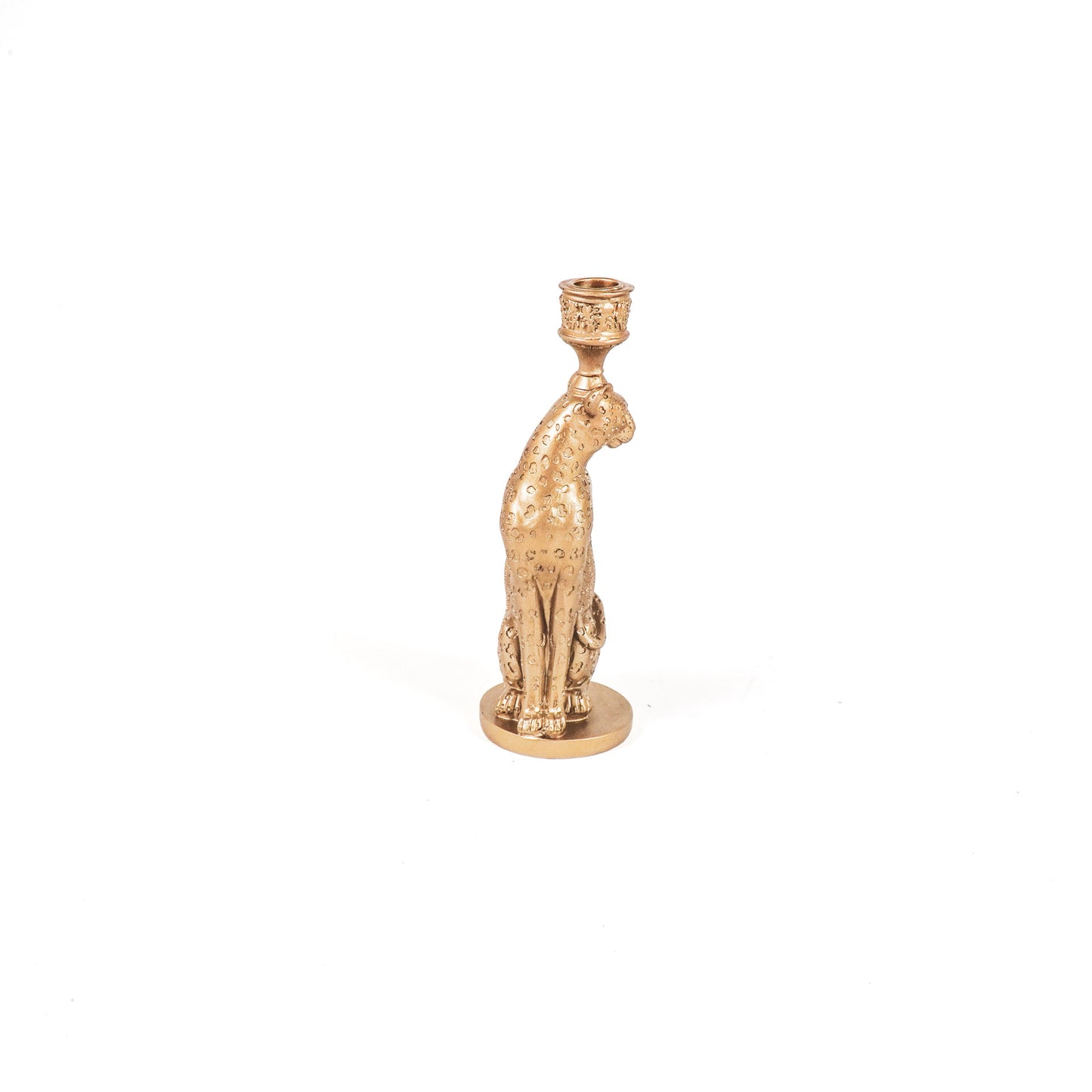 HV Leopard Candleholder - Gold- 10x10x26 cm