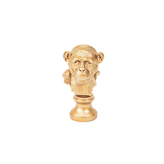 Housevitamin Monkey Head - Gold - 15.5x15.5x28.5cm
