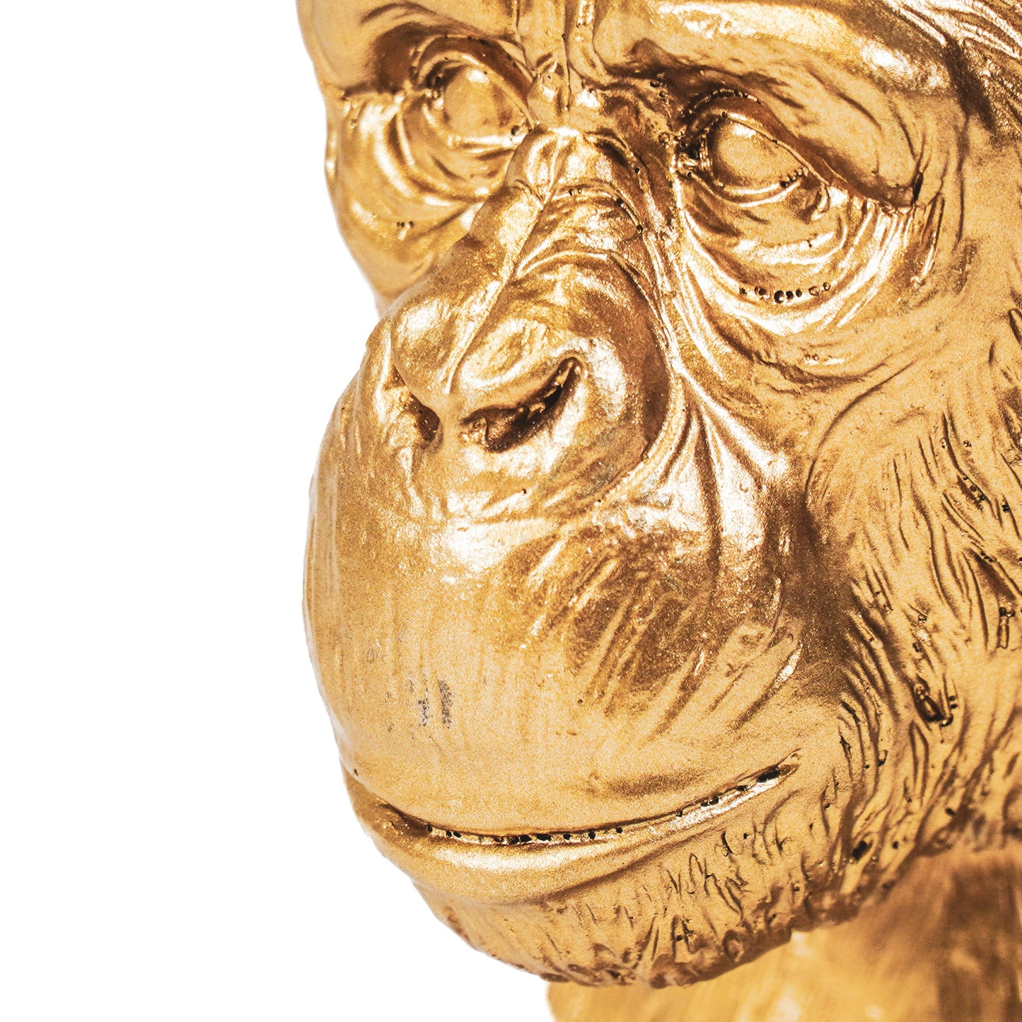 HV Monkey Head- Gold-15.5x15.5x28.5cm