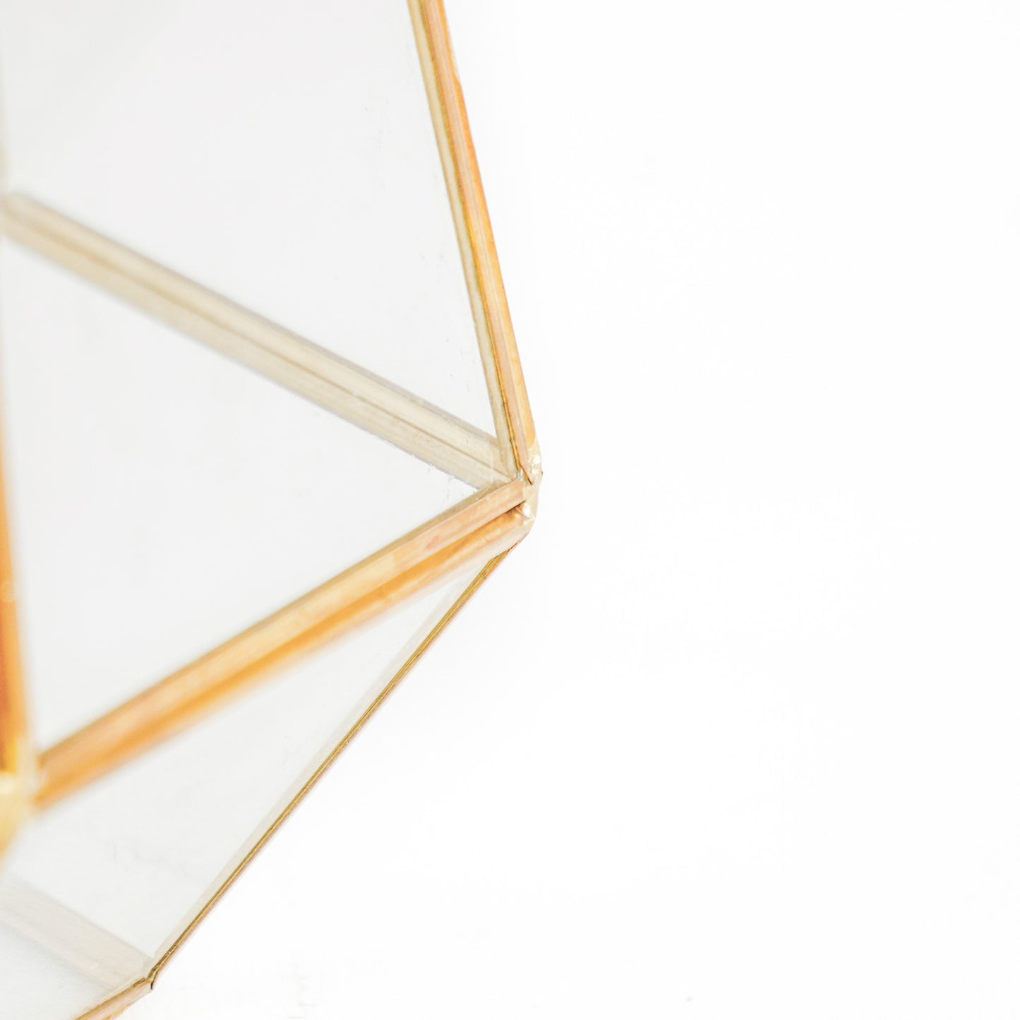 HV Hurricane glass & brass - 18x20.5cm