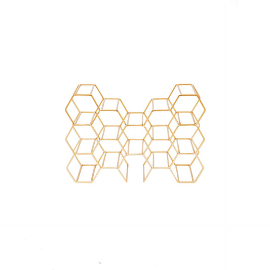 HV Wine Rack - Metal - Gold - 44,5x15,5x29cm