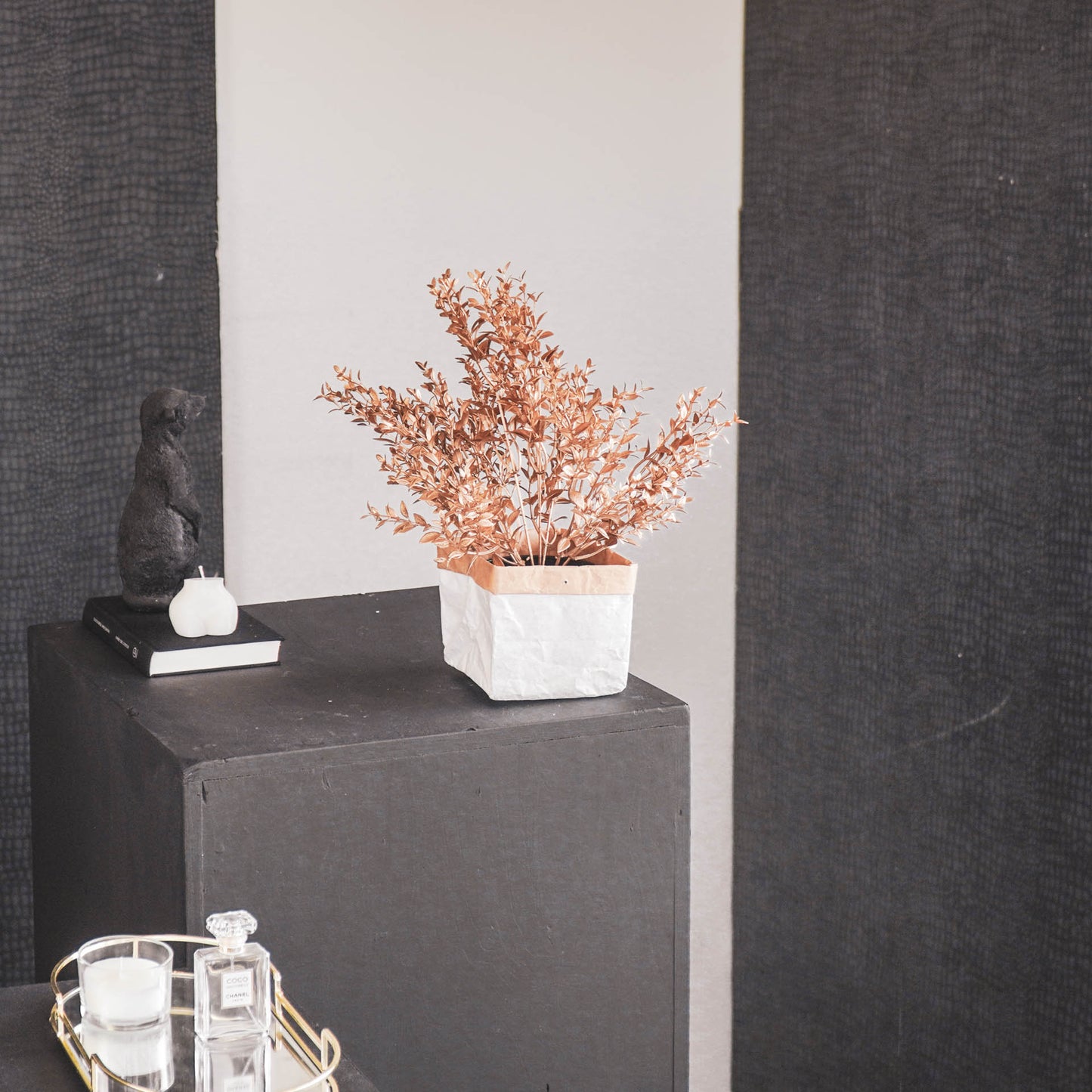 HV Golden Plant with black pot - Polysterene