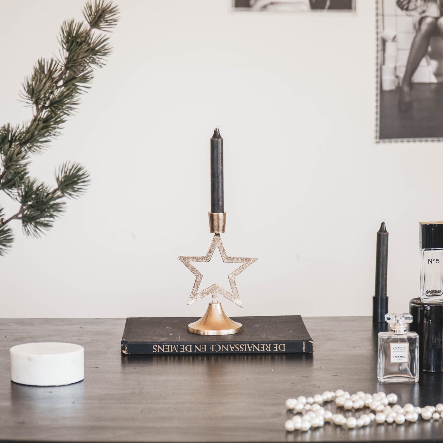 HV Candleholder Star - Gold - 13x8x19cm