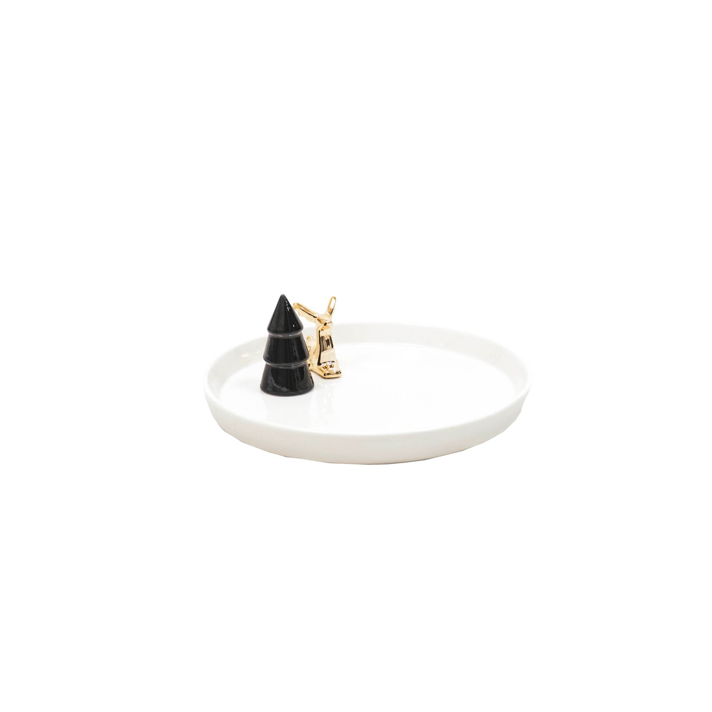 HV Xmas plate with Xmas tree and reindeer