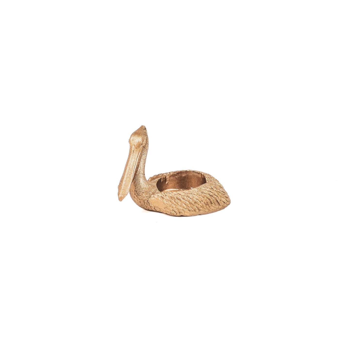 HV Pelican Tealight Holder- Gold-12.5x6.5x27.5 cm