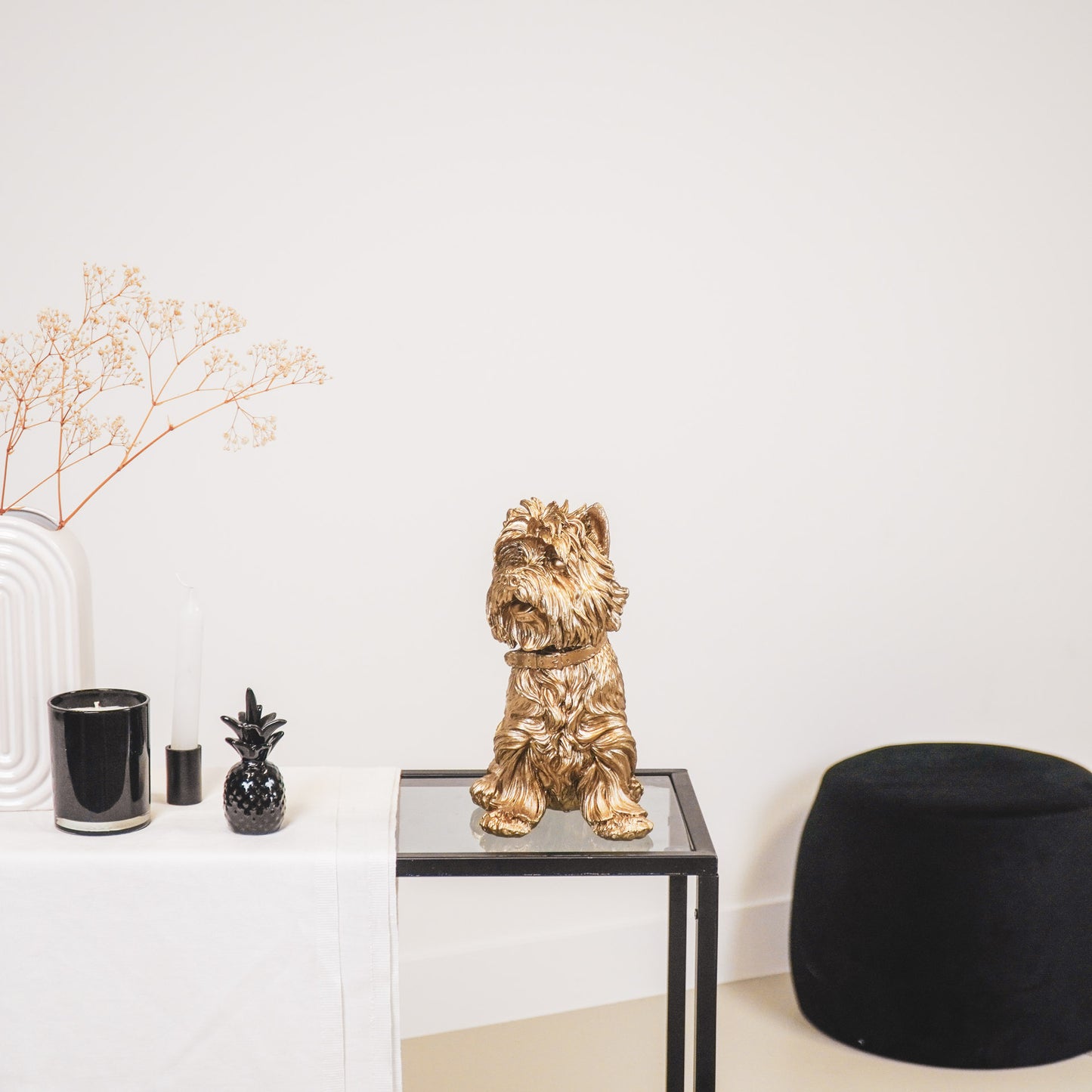 HV Terrier Dog- Gold 22,5x16,5x27,5cm