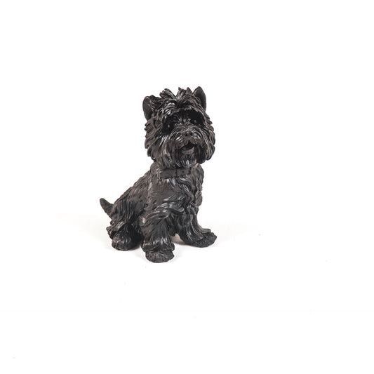 Housevitamin Terrier Dog - Black - 22.5x16.5x27.5cm