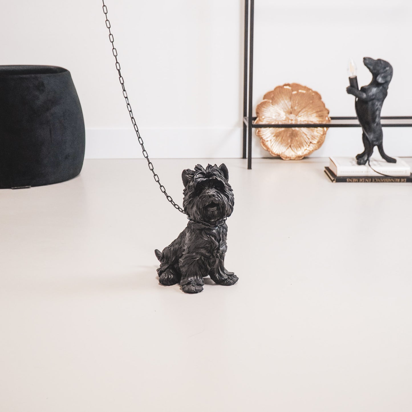 HV Terrier Dog- Black- 22.5x16.5x27.5 cm