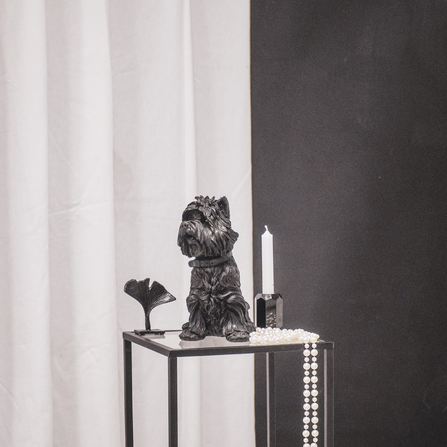 HV Terrier Dog- Black- 22.5x16.5x27.5 cm