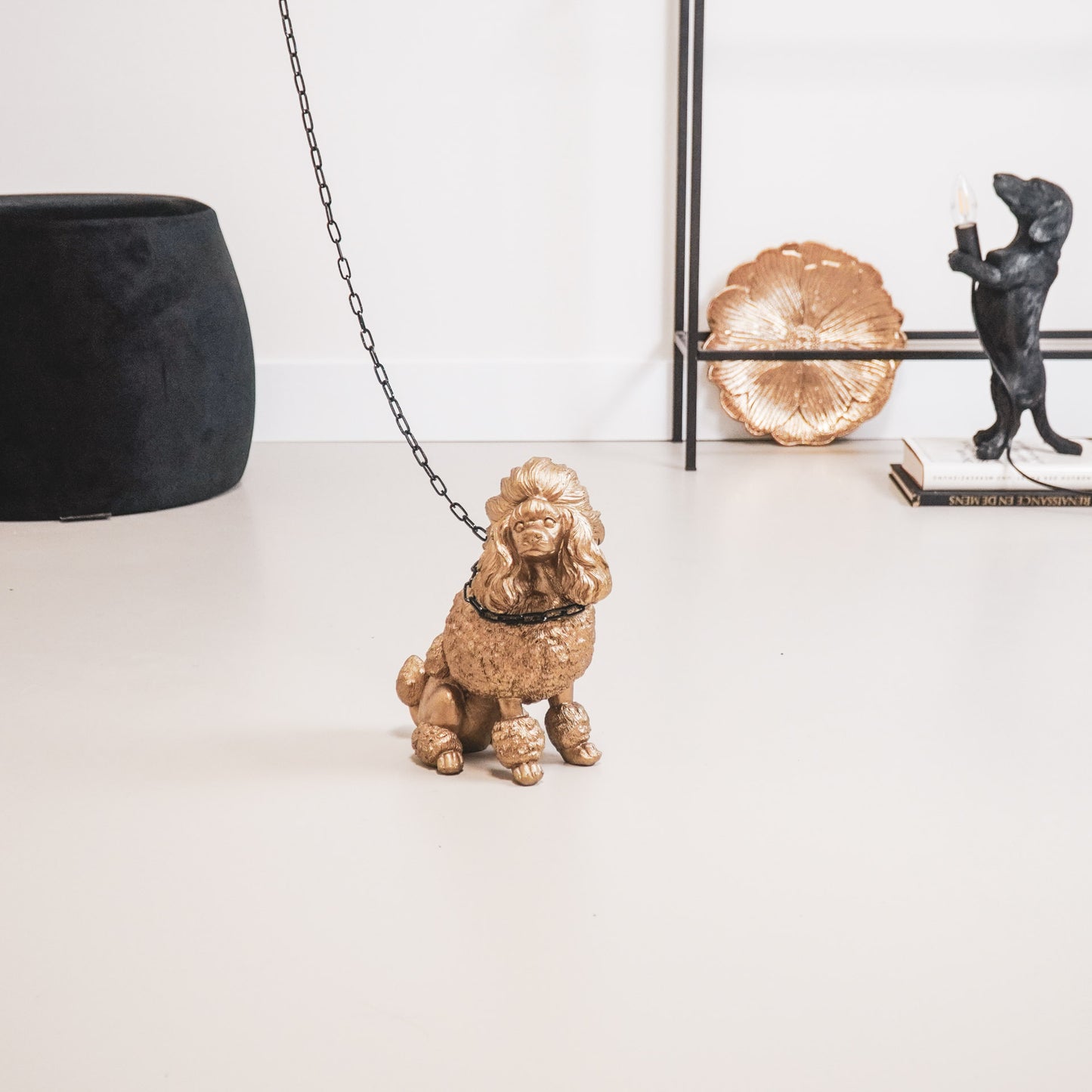 HV Poodle Dog- Gold- 21.5x13x26.5 cm