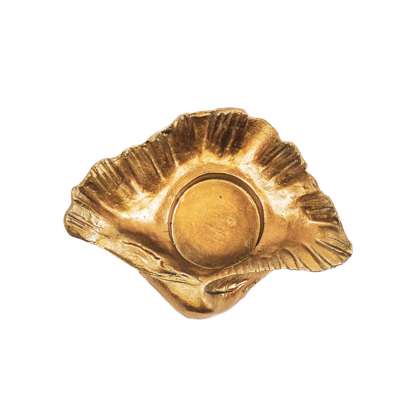 Housevitamin Shell Tealight Holder - Gold - 13x9x6cm