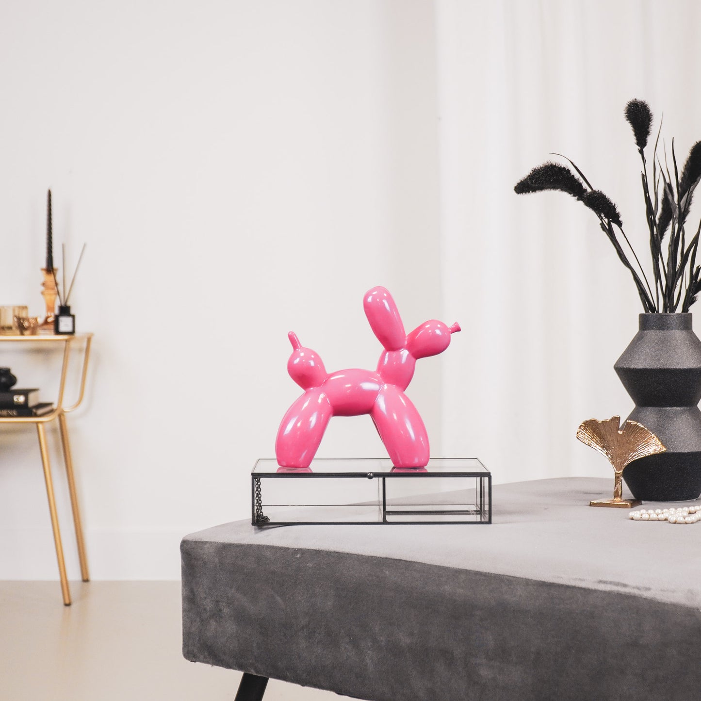 Ornament - Balloon Dog - Ceramic - Pink - 19x18,5x8,5cm