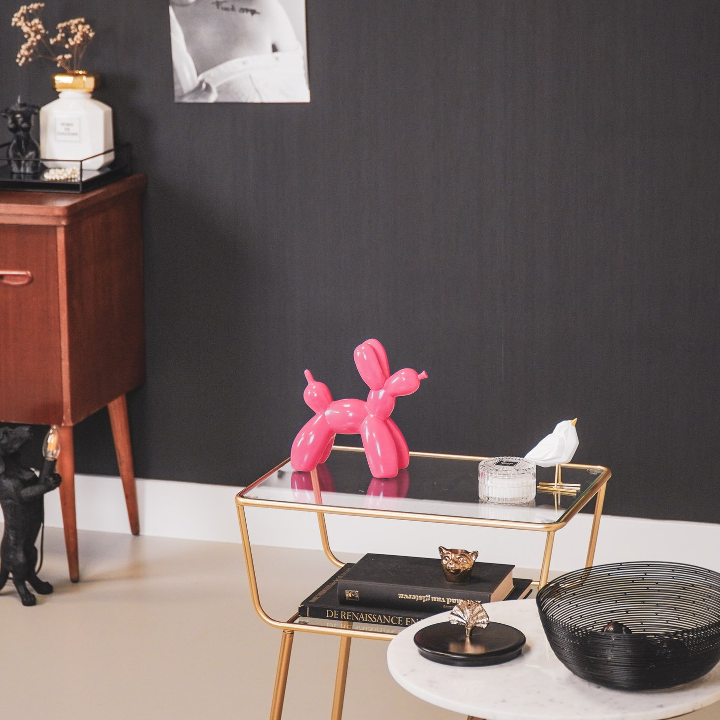 Ornament - Balloon Dog - Ceramic - Pink - 19x18,5x8,5cm