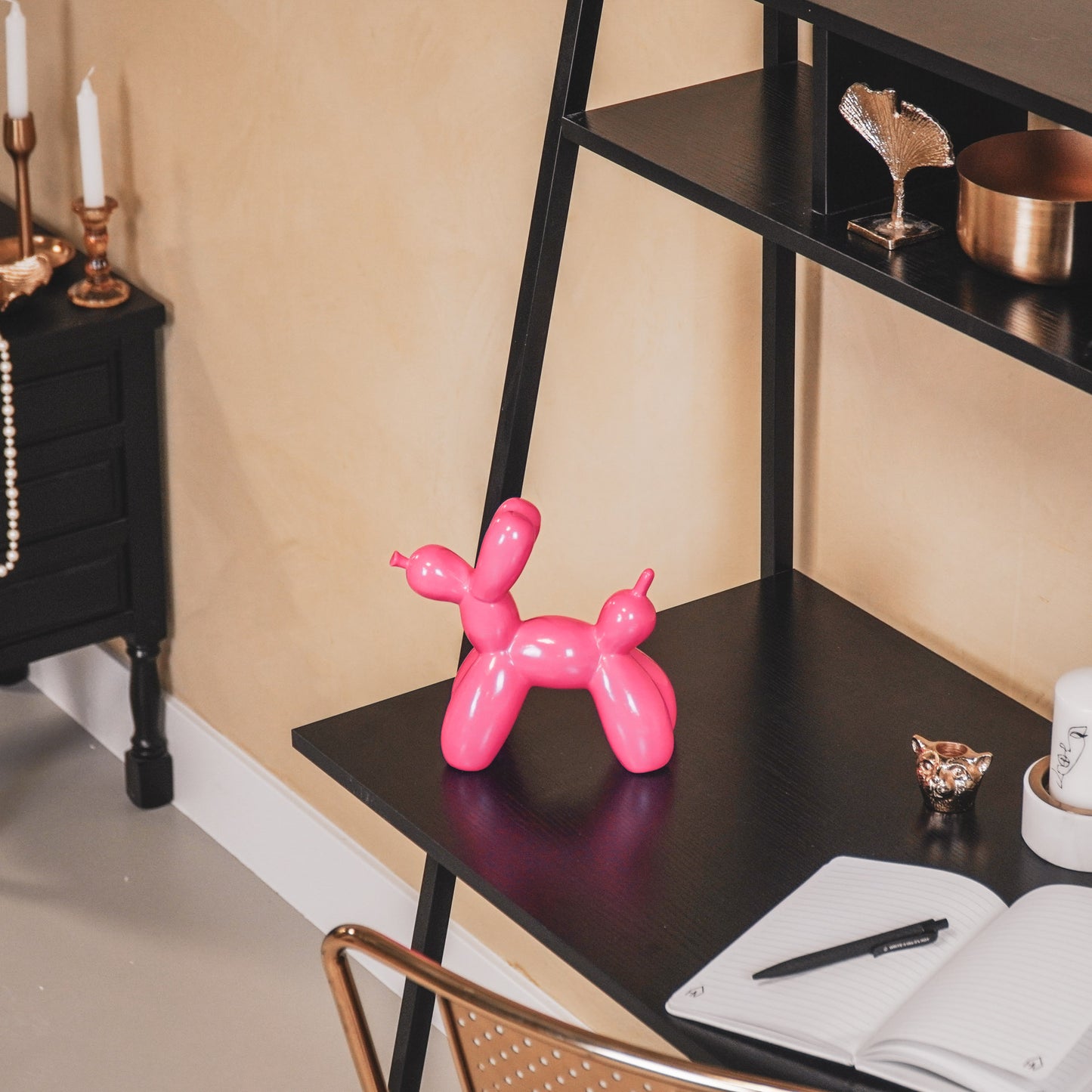 Ornament - Balloon Dog - Ceramic - Pink - 19x18,5x8,5cm