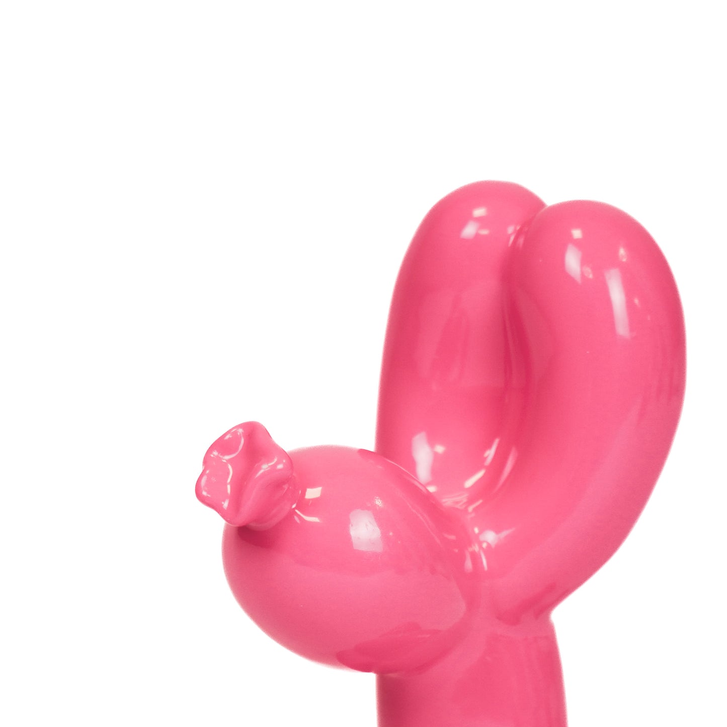 Ornament - Pooping Balloon Dog - Ceramic - Pink - 24x9x14cm