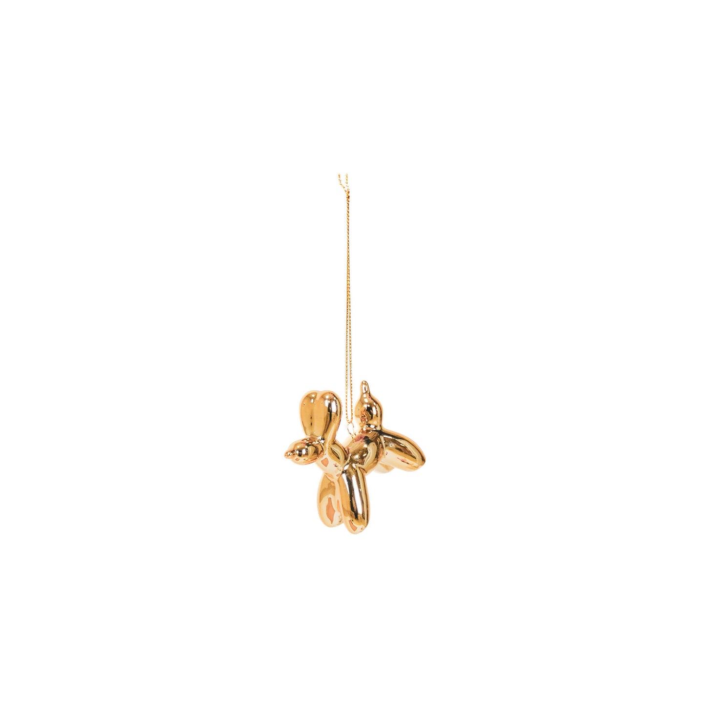 Ornament - Balloon Dog Hanger - Ceramics - Gold - 6,5x3x6cm