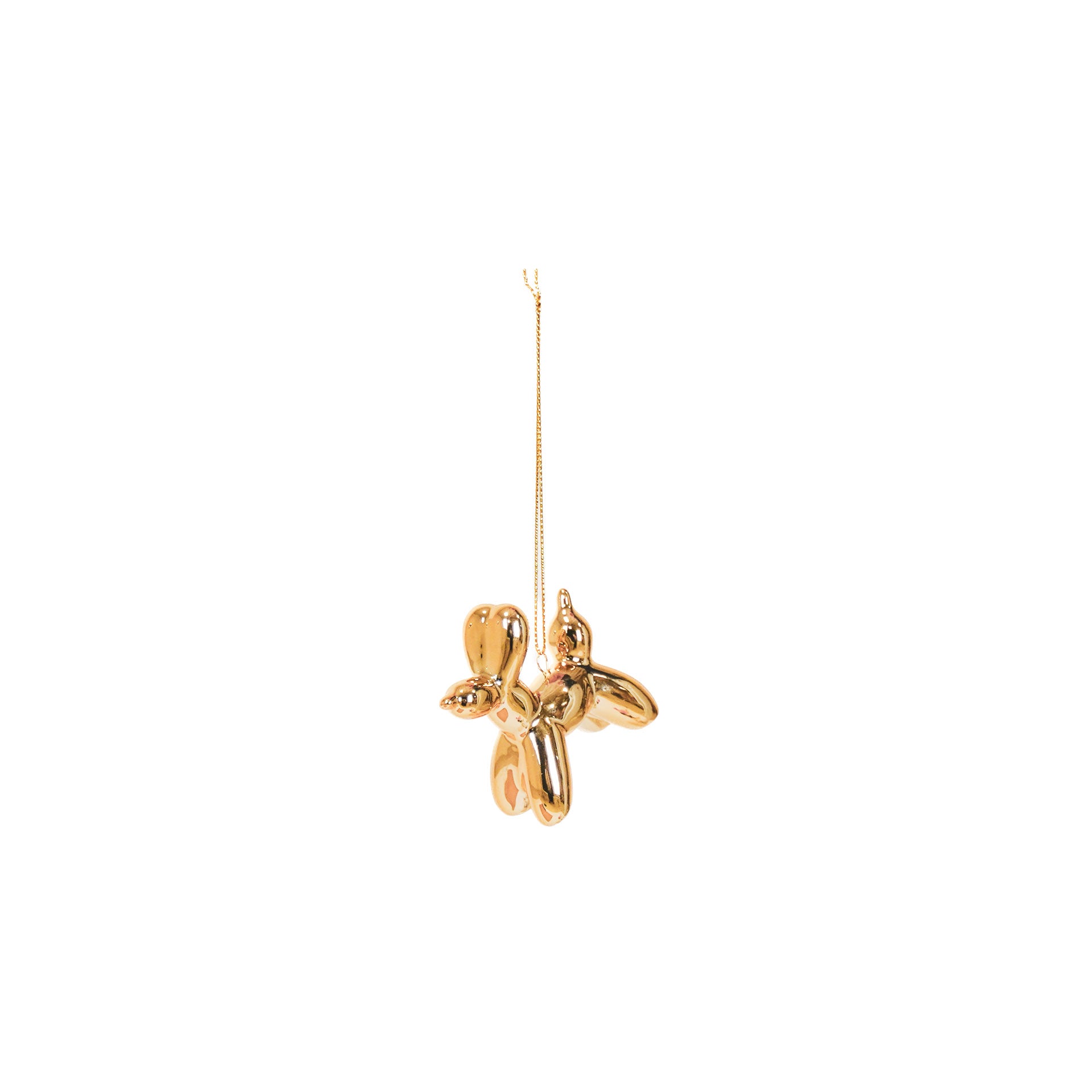 Ornament - Balloon Dog Hanger - Ceramics - Gold - 6,5x3x6cm