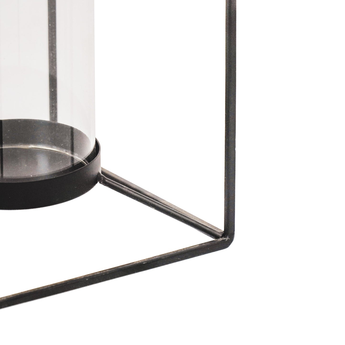 Housevitamin Latern Metal/Glass - Black - 14,5x14,5x25cm