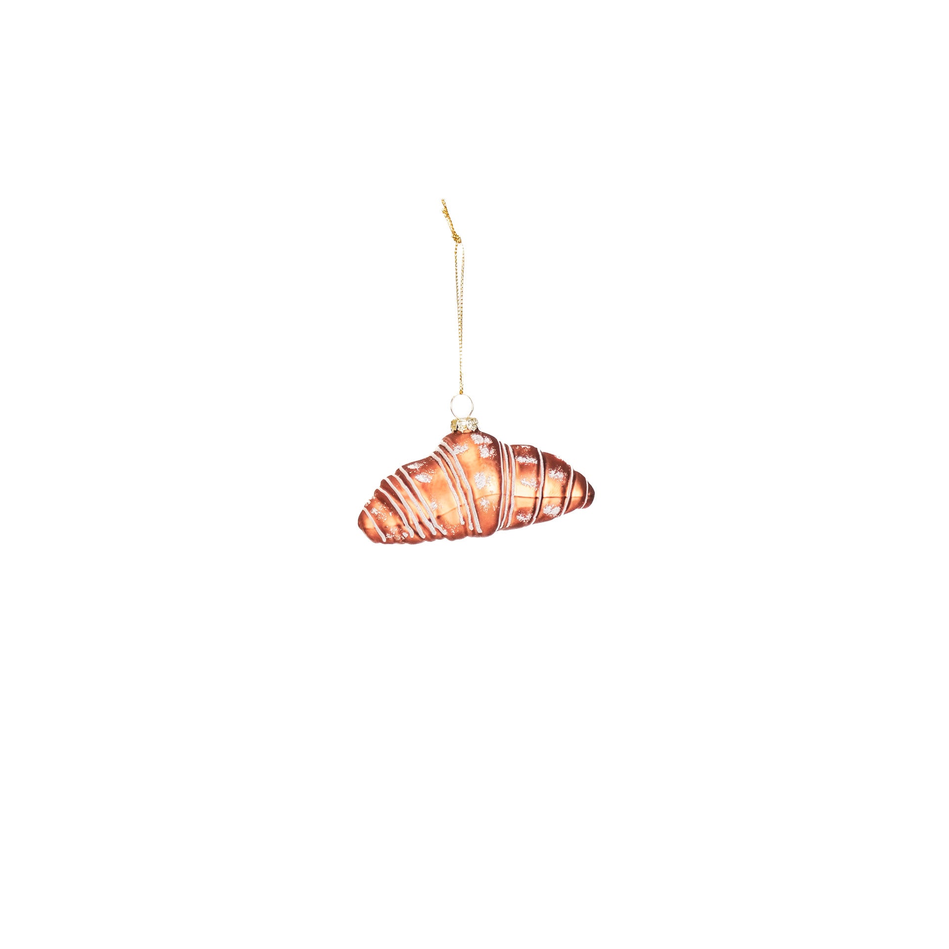Ornament Xmas Hanger Croissant - Glass - 9,5x5x4,5cm