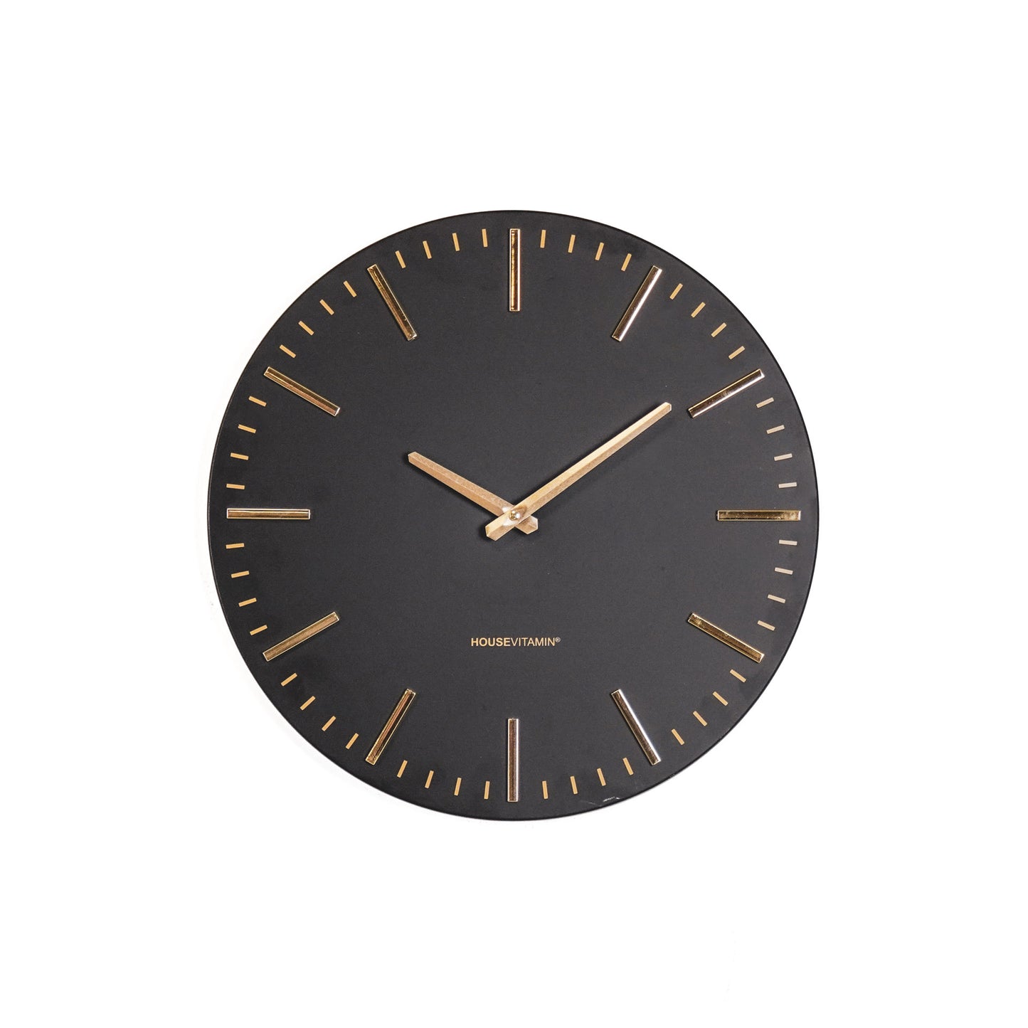 HV Clock Modern Stripe- Black/Gold-35,5x4x35,5cm