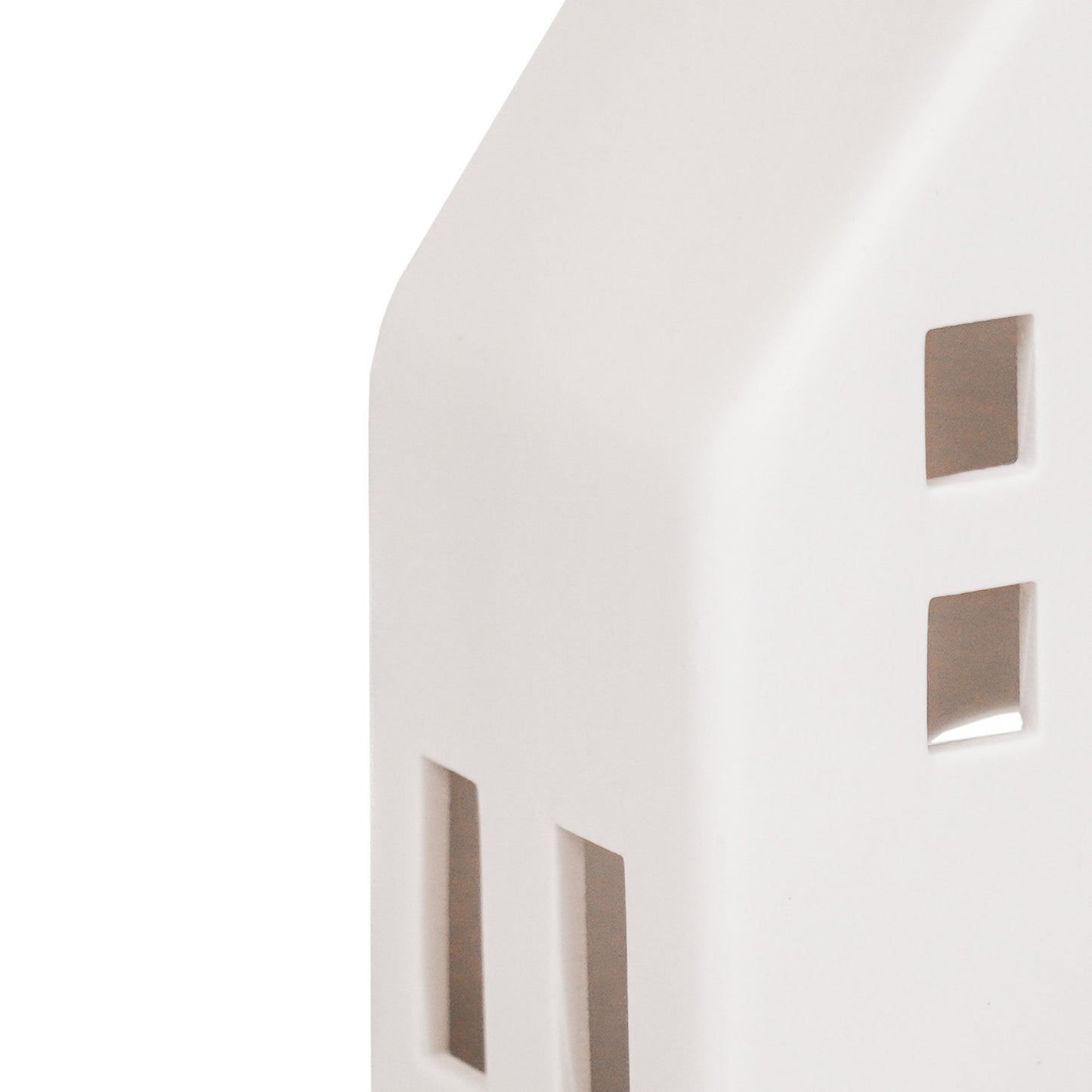 HV House Tealight Holder- White - 12x6x19,5cm