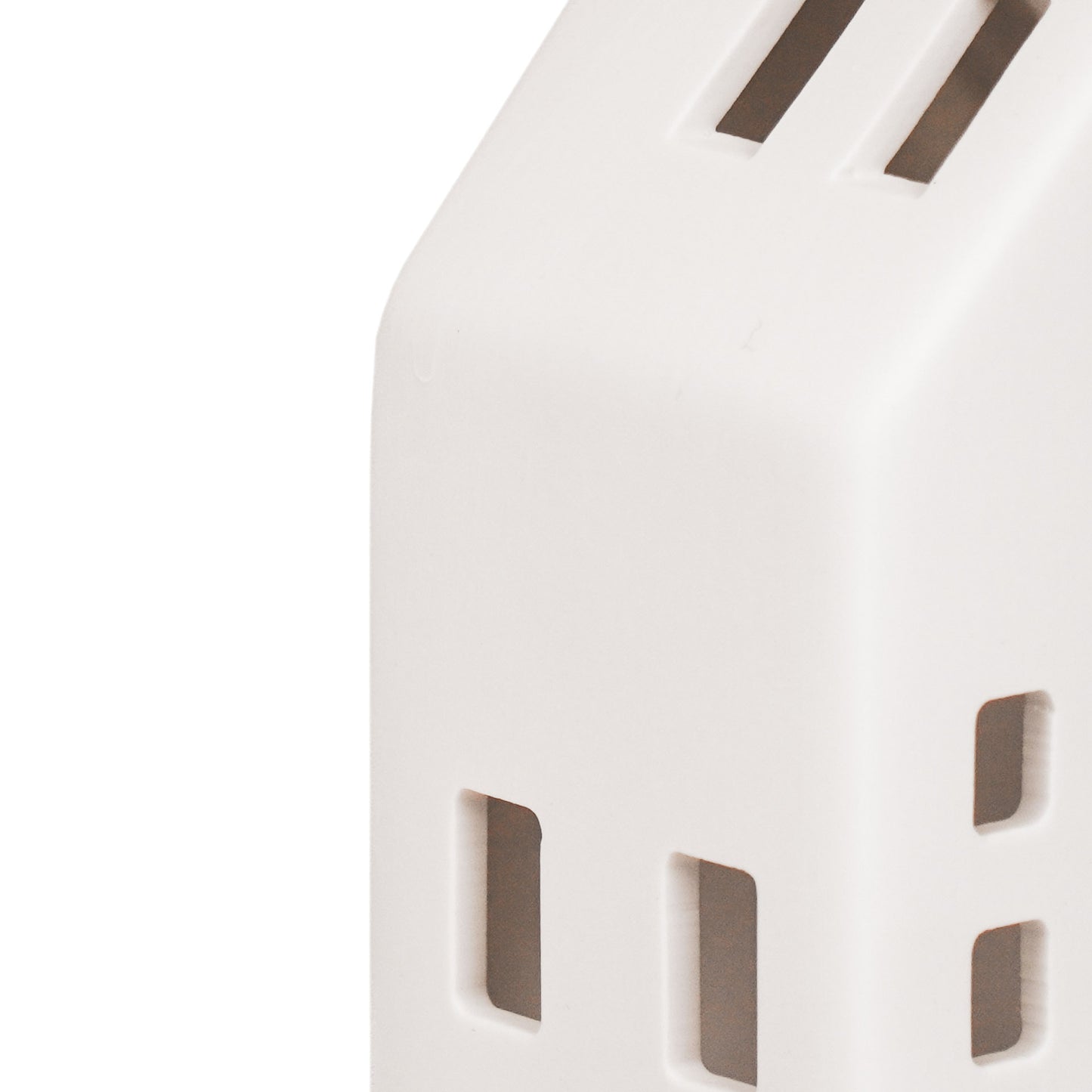 HV House Tealight Holder- White - 8,5x6,5x19,5cm