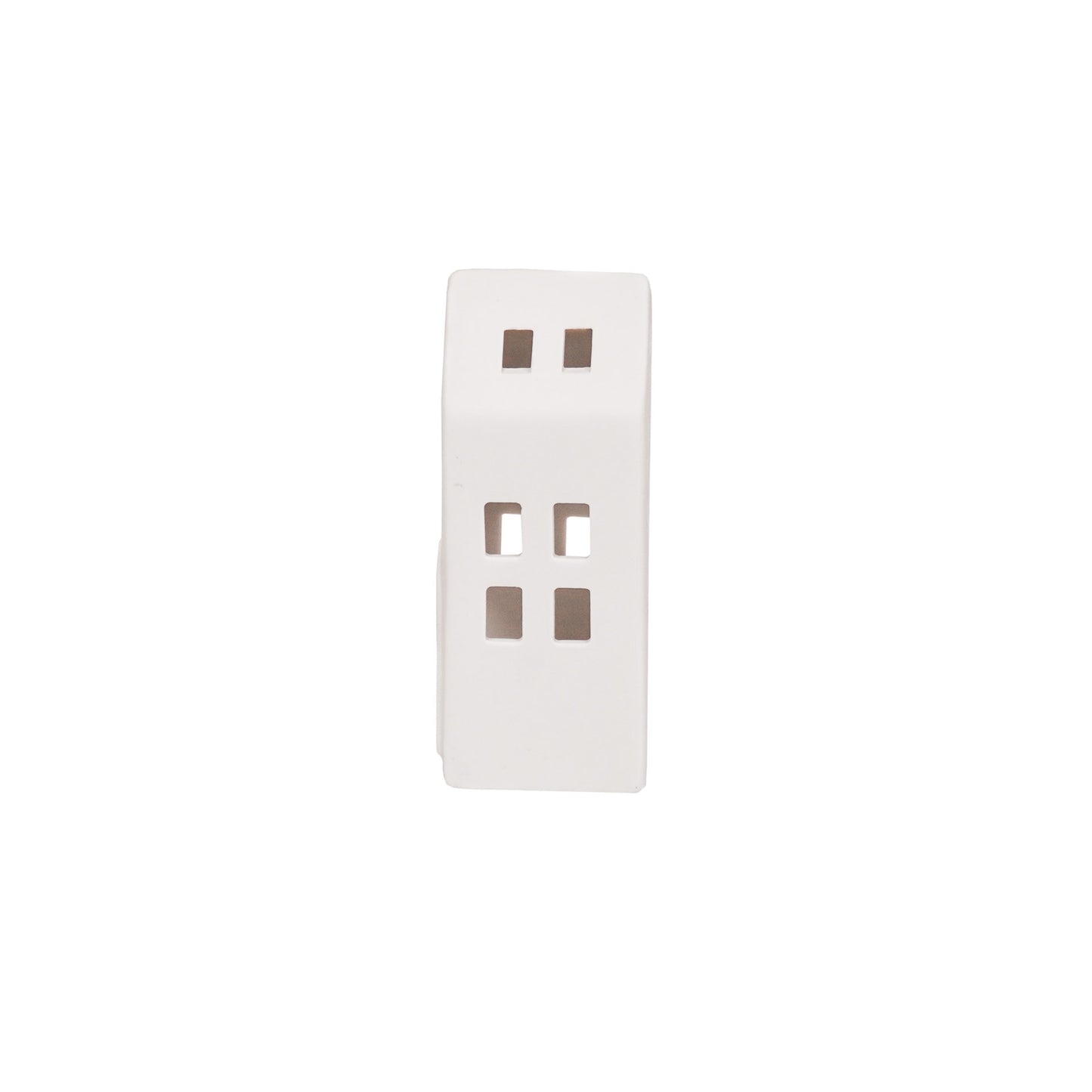 HV House Tealight Holder - White - 7x6x15cm