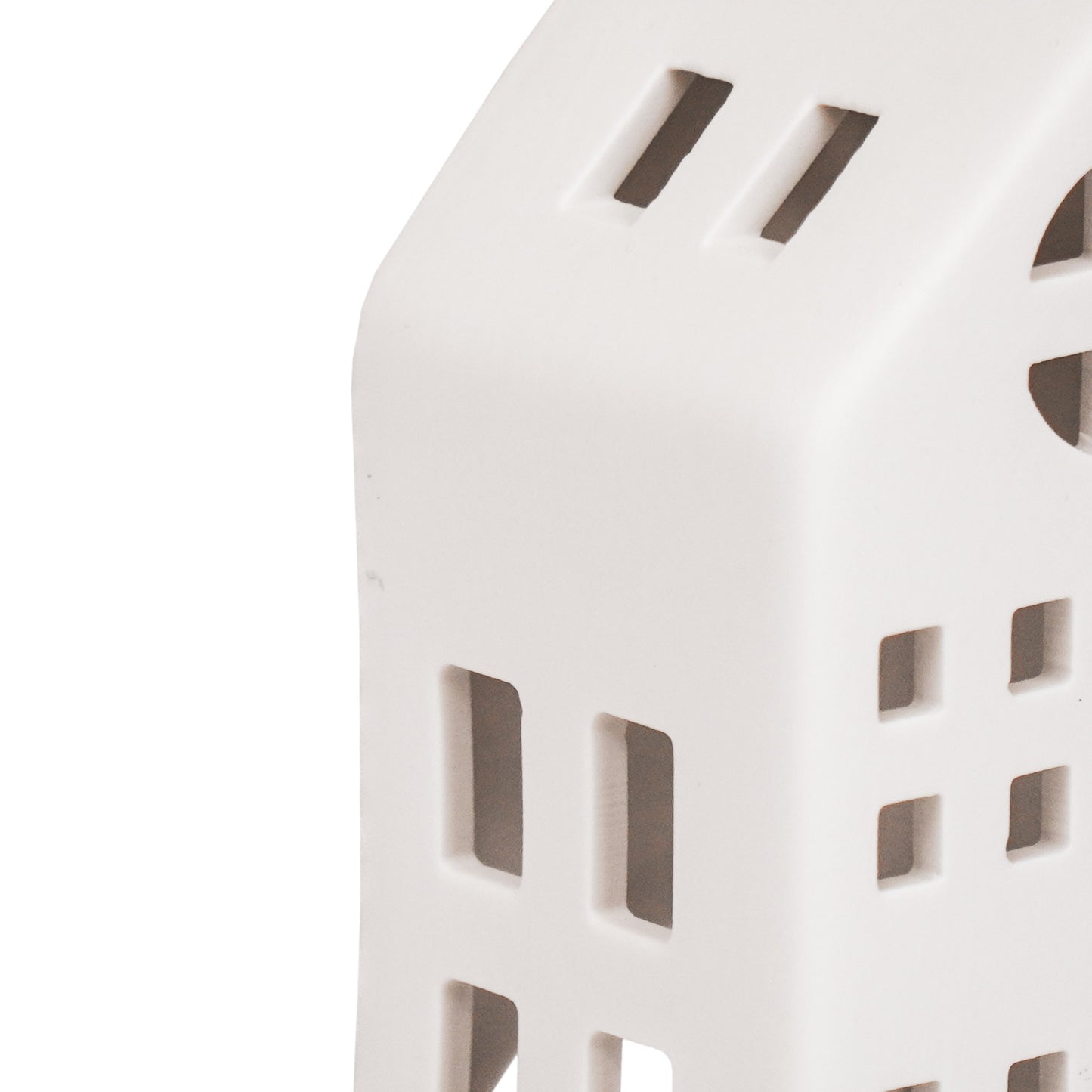 HV House Tealight Holder - White - 7x6x15cm