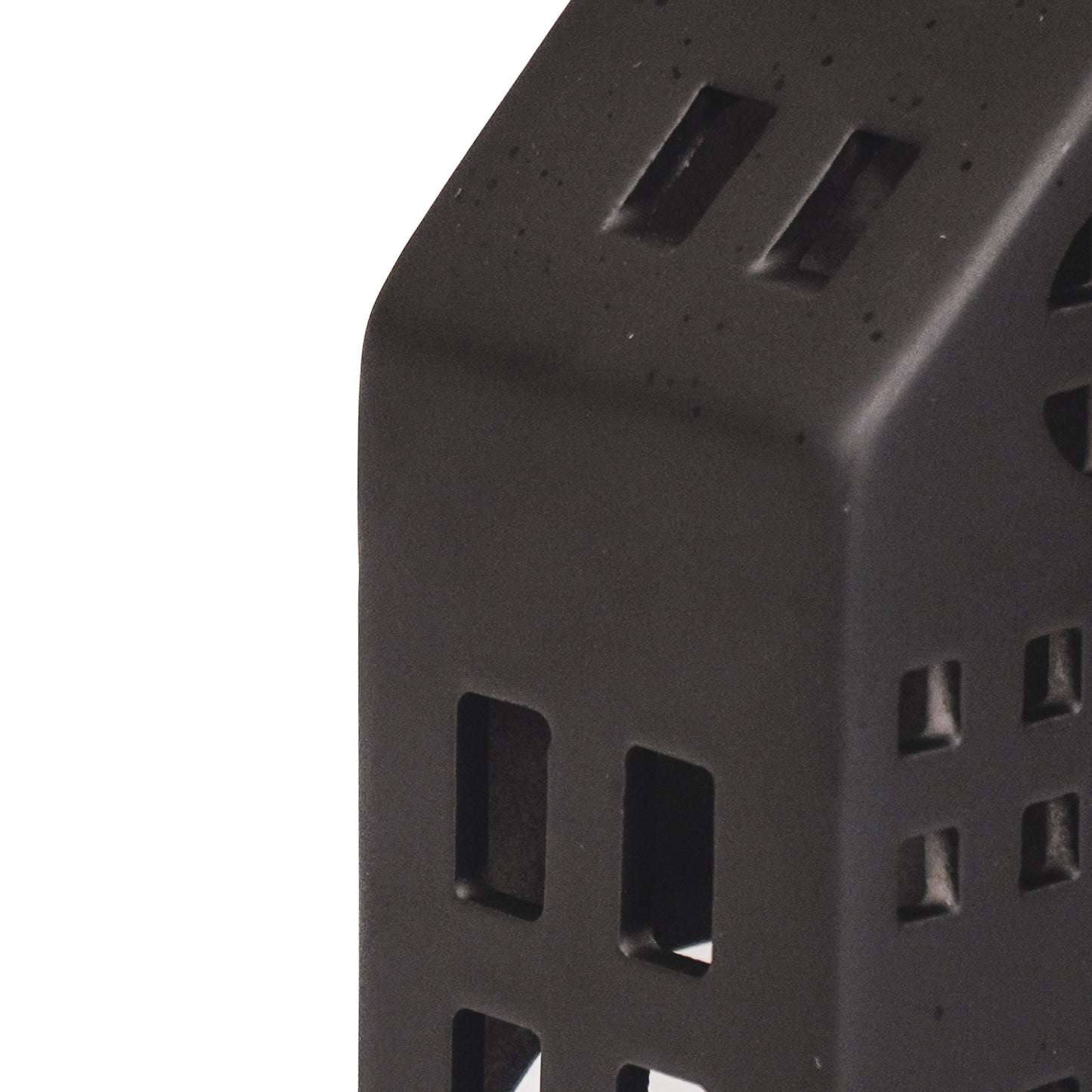 HV House Tealight Holder- Black - 7x6x15cm