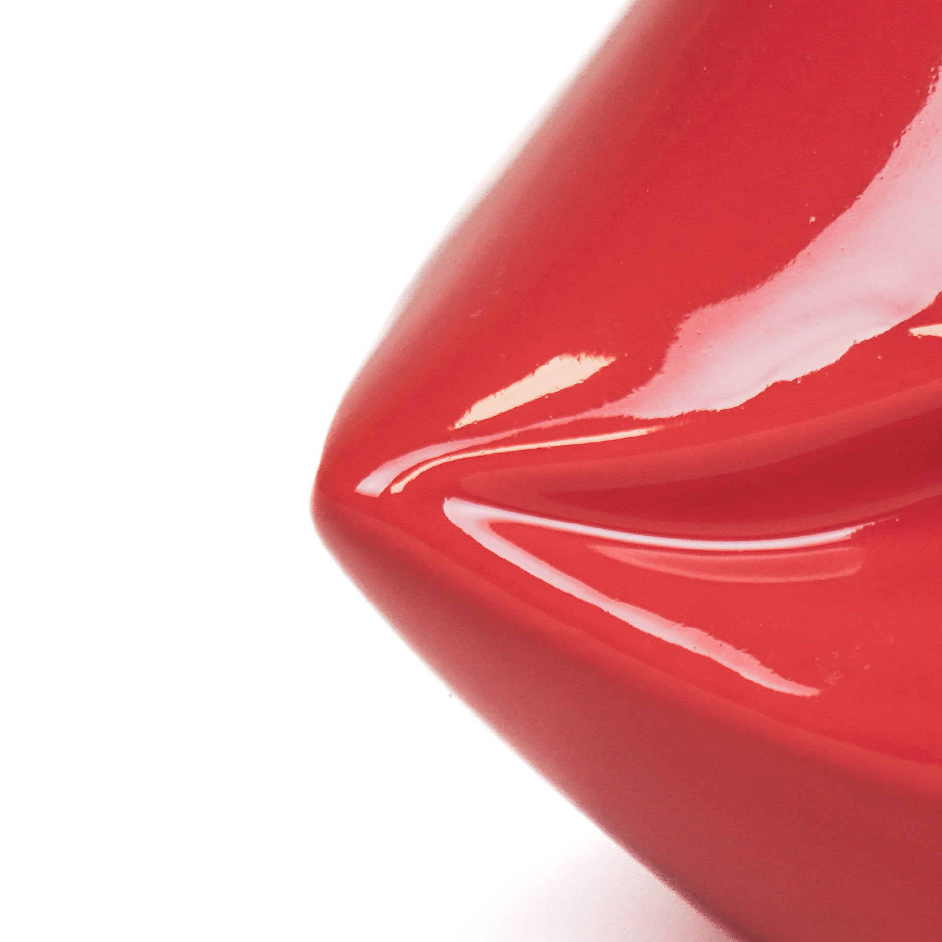 Pot - Lip - Ceramic - Red- 21x19x11cm