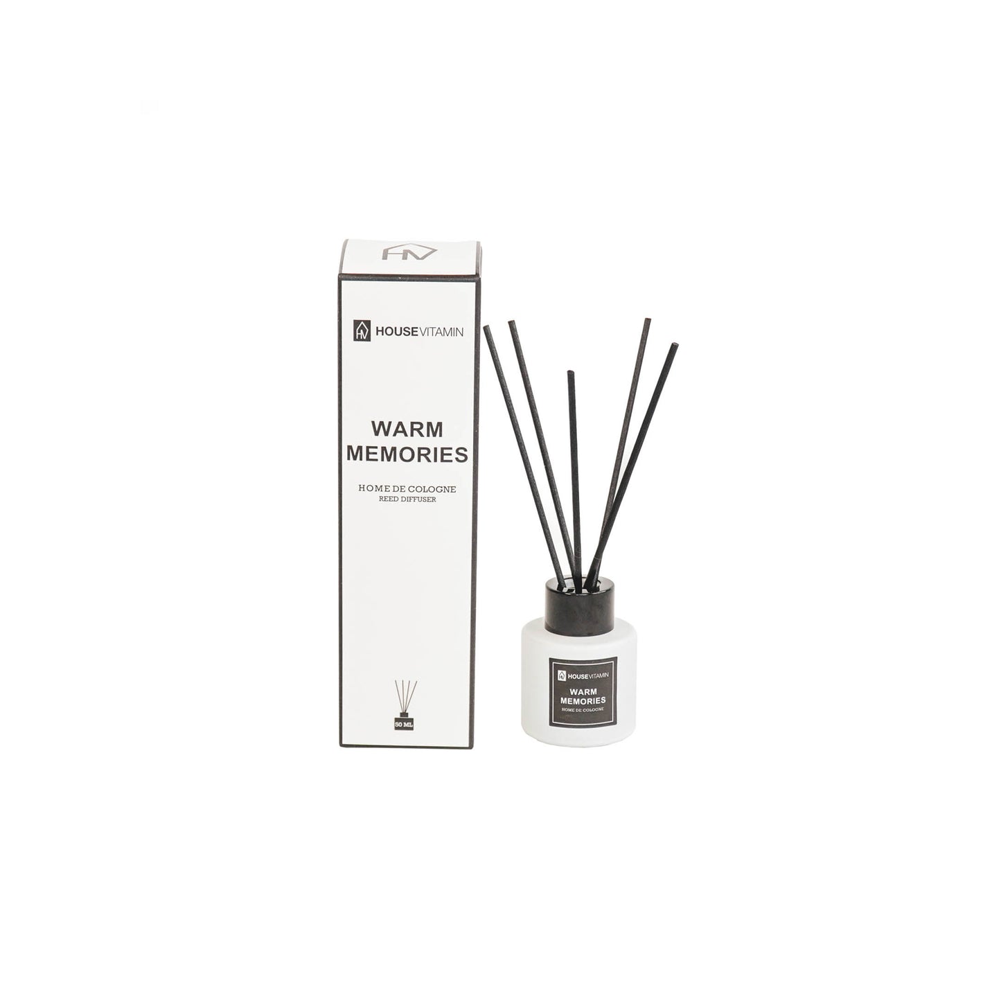 Reed Diffuser -Glass/ Fibre- 50 ml - Warm memories
