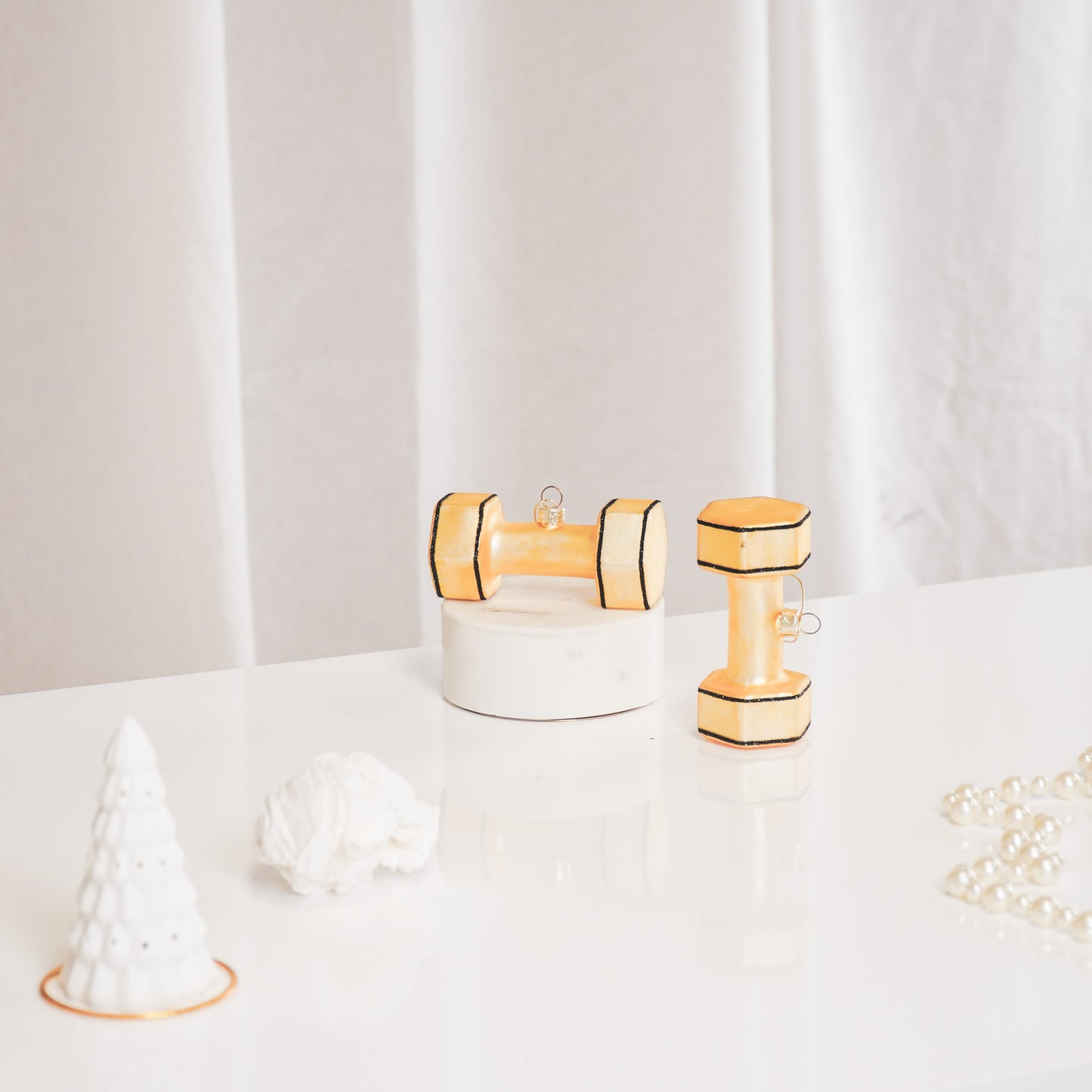 HV Weight Watcher Xmas Ornaments - Set of 2- Glass- 10,5x5x5cm