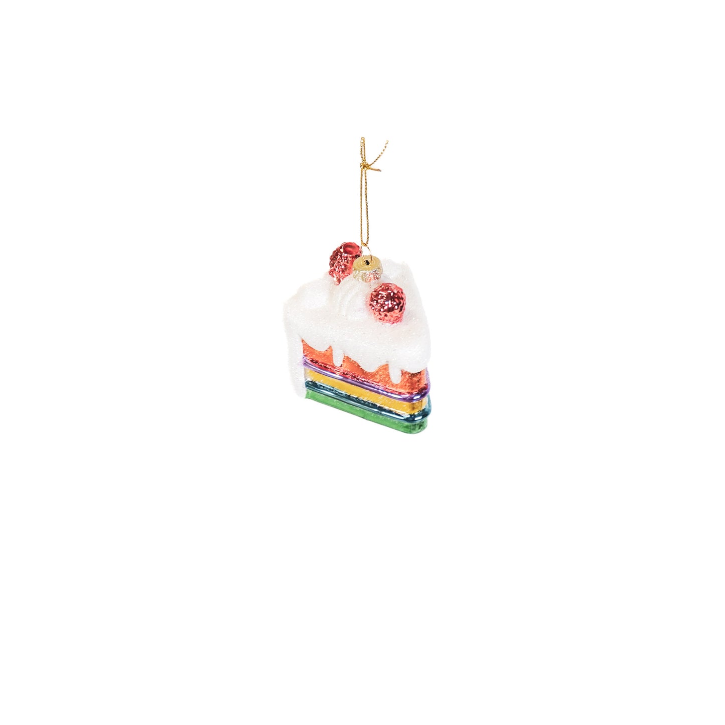Ornament Xmas Hanger - Piece of Pie - Glass - 7,5x6,5x7,5cm