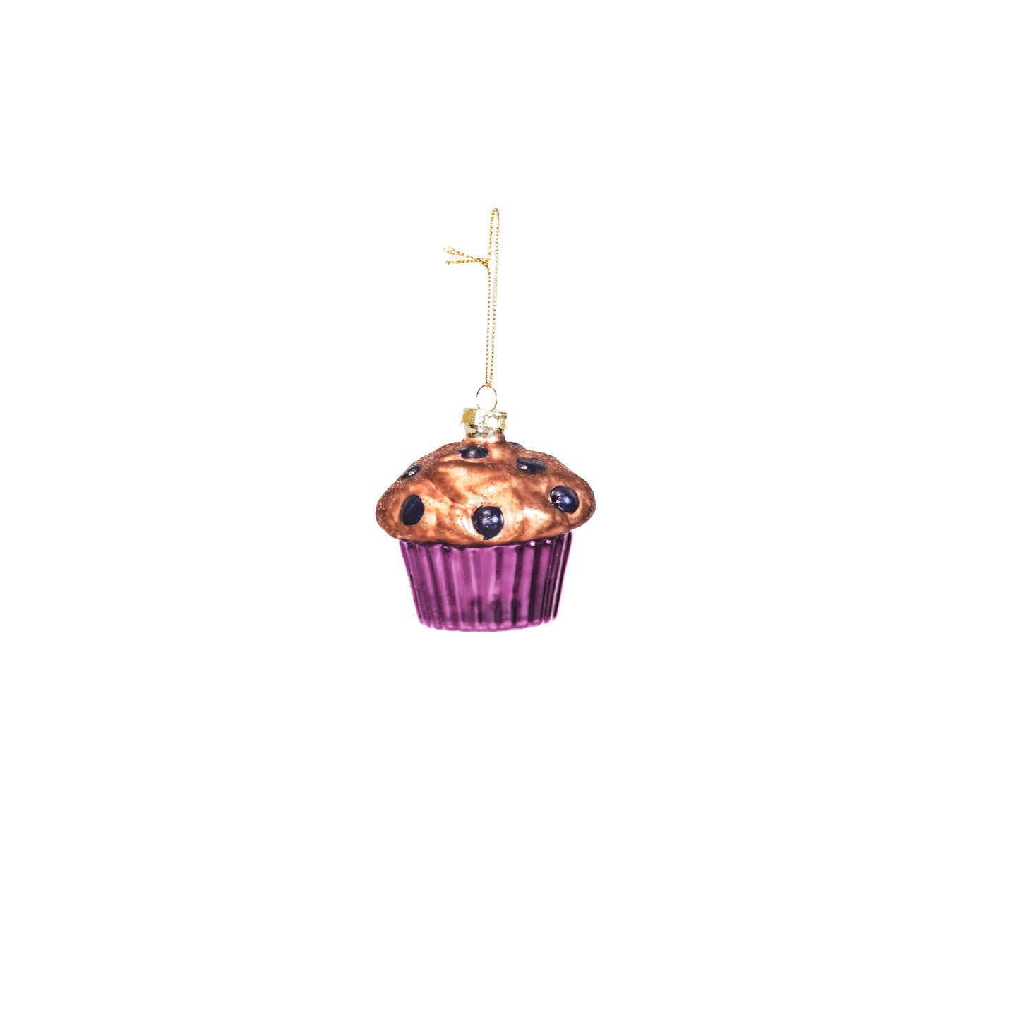 HV Blueberry Muffin Xmas Ornament- Set of 2- Glass-9x9x9cm