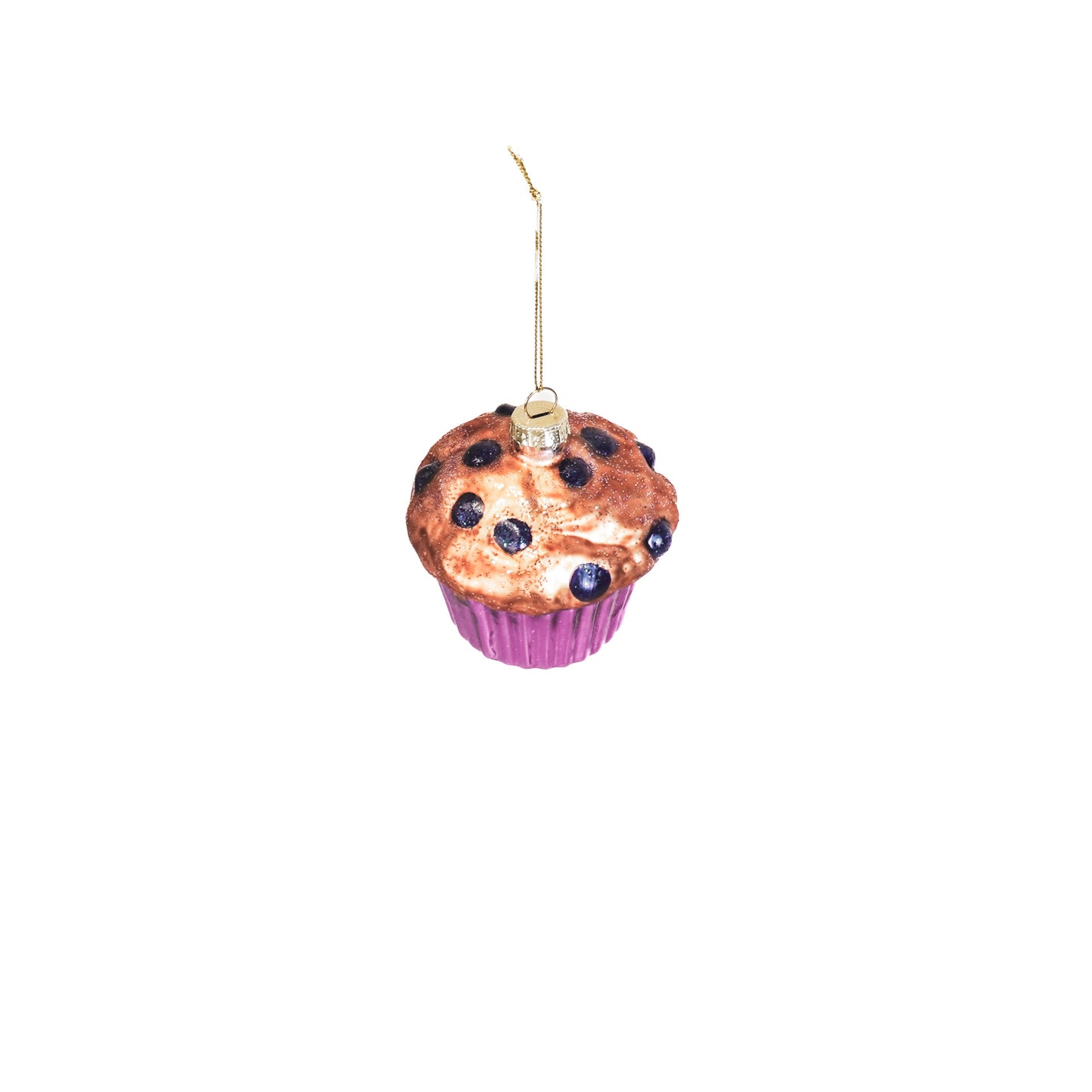 HV Blueberry Muffin Xmas Ornament- Set of 2- Glass-9x9x9cm